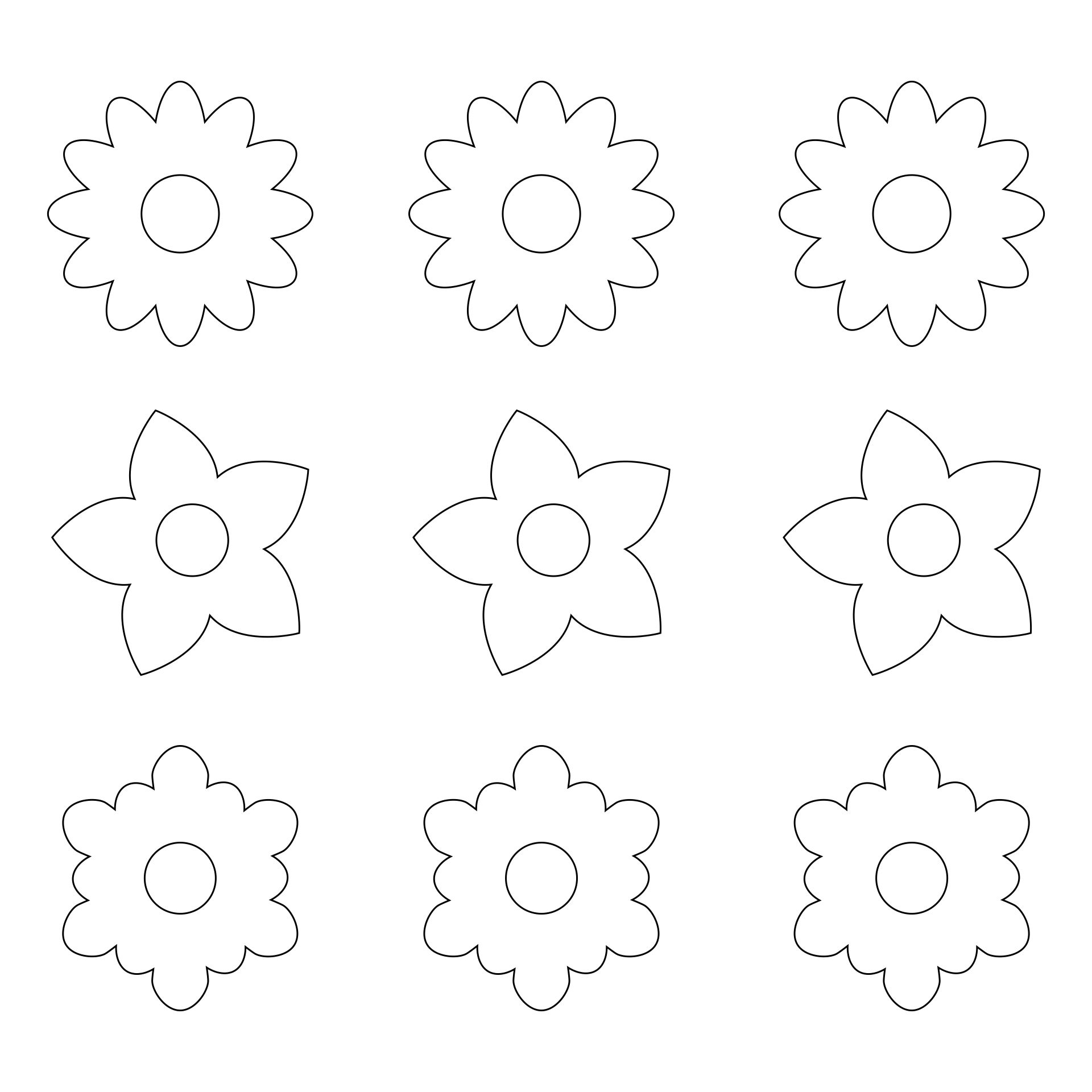 Cut Out Flower Template Printable