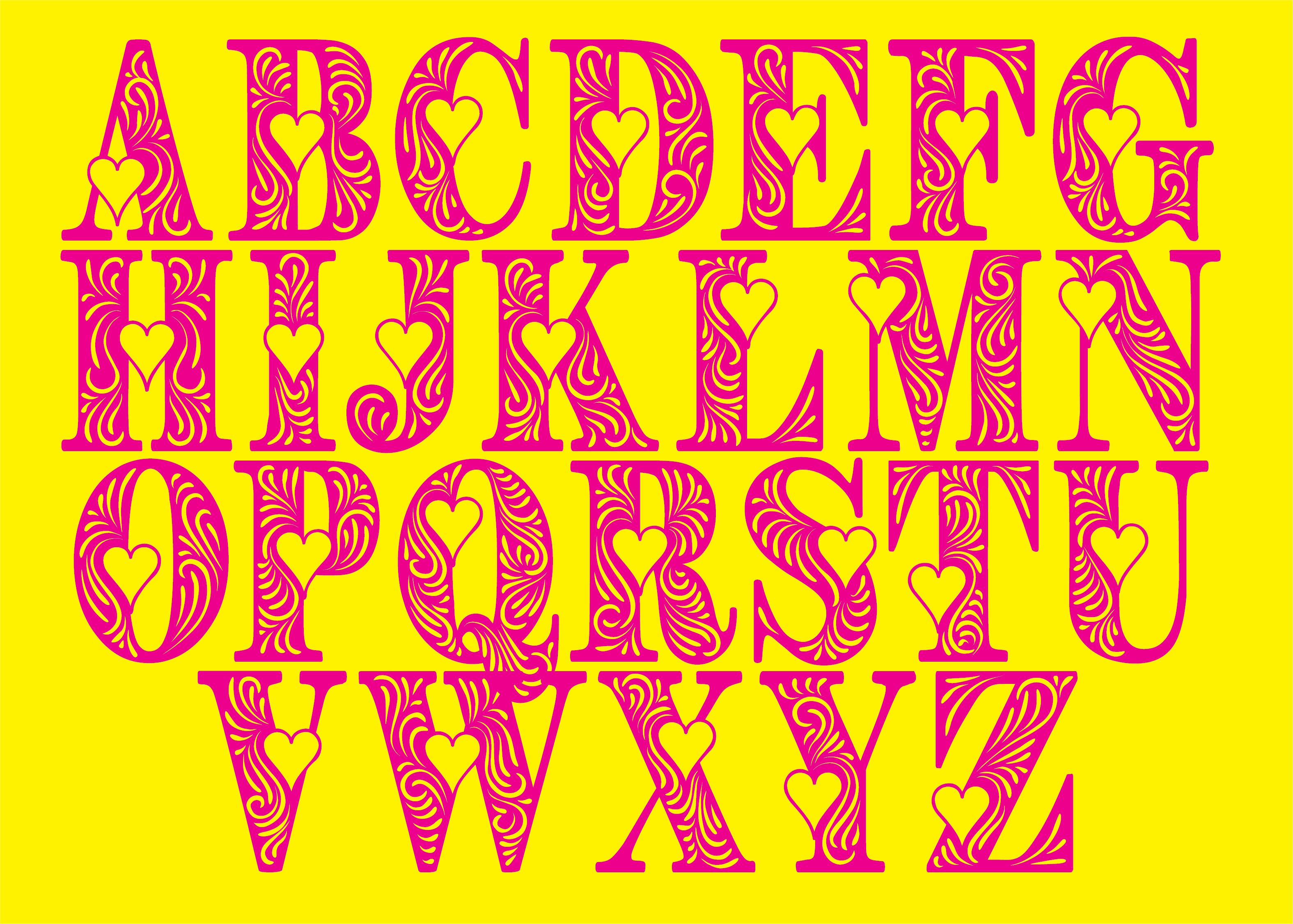 10 Best Heart Printable Letters A Z Printablee