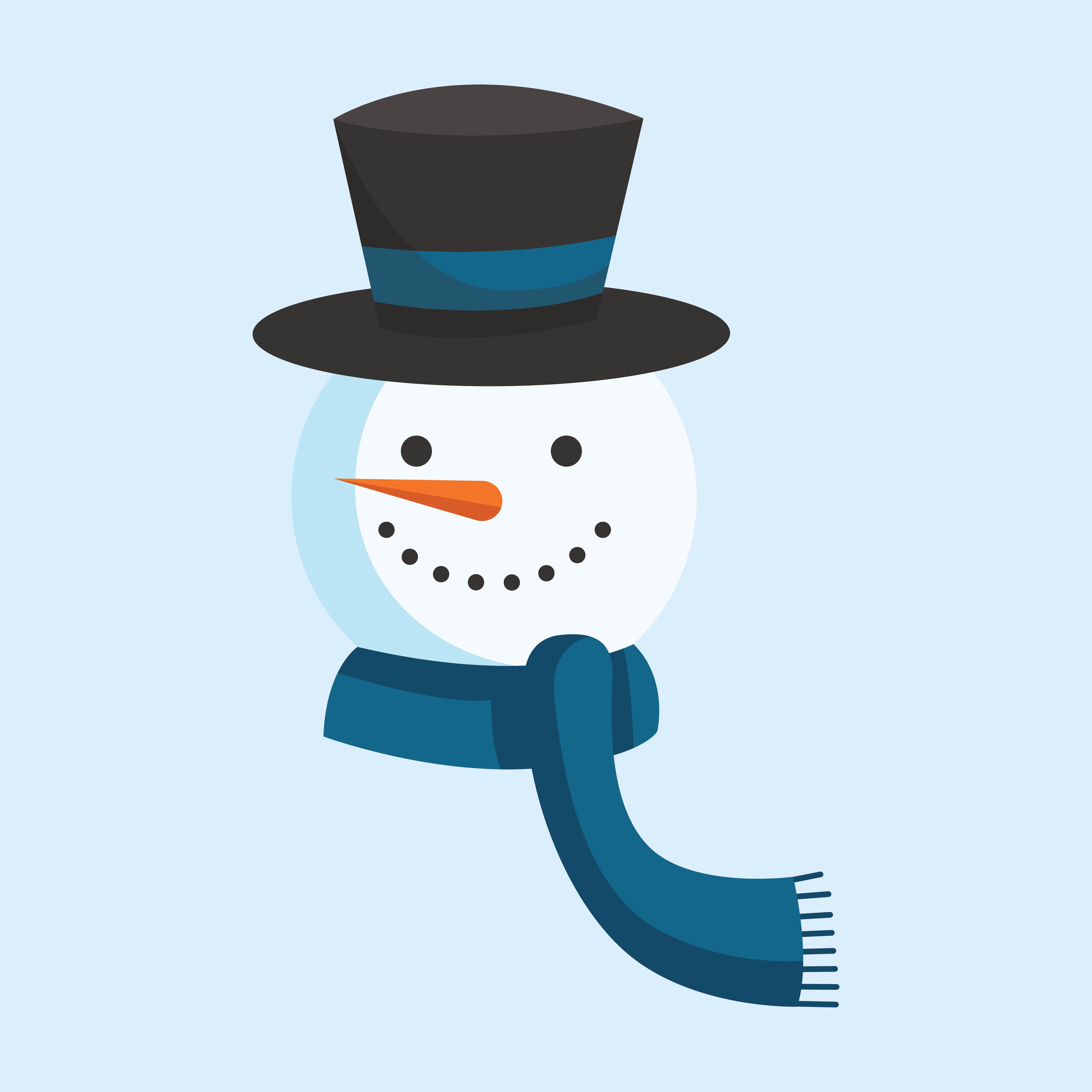 Printable Snowman Top Hat Pattern