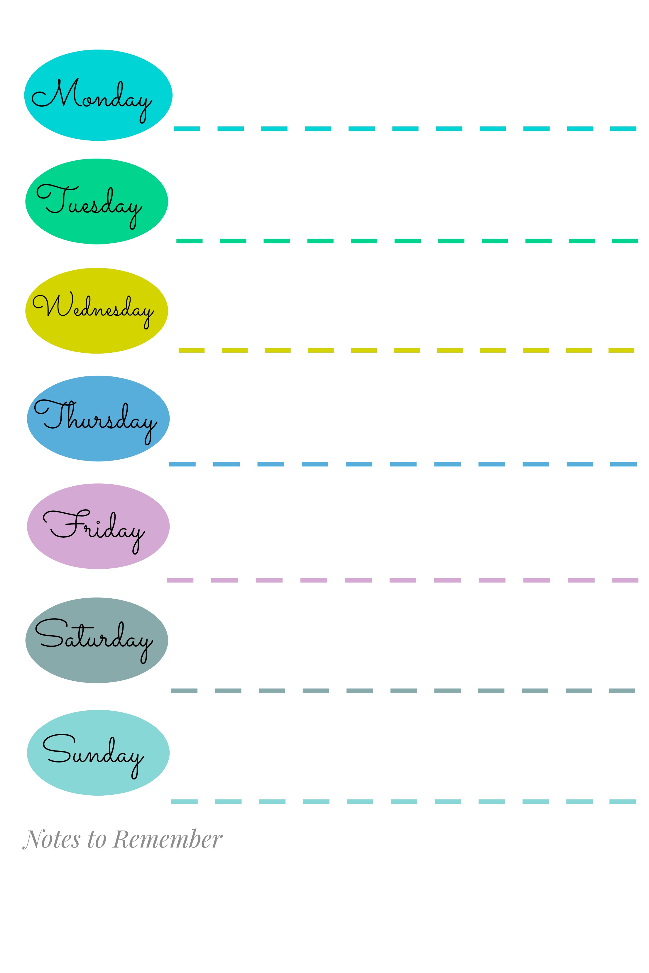5 Best Images of Fun Weekly Calendar Printable Free