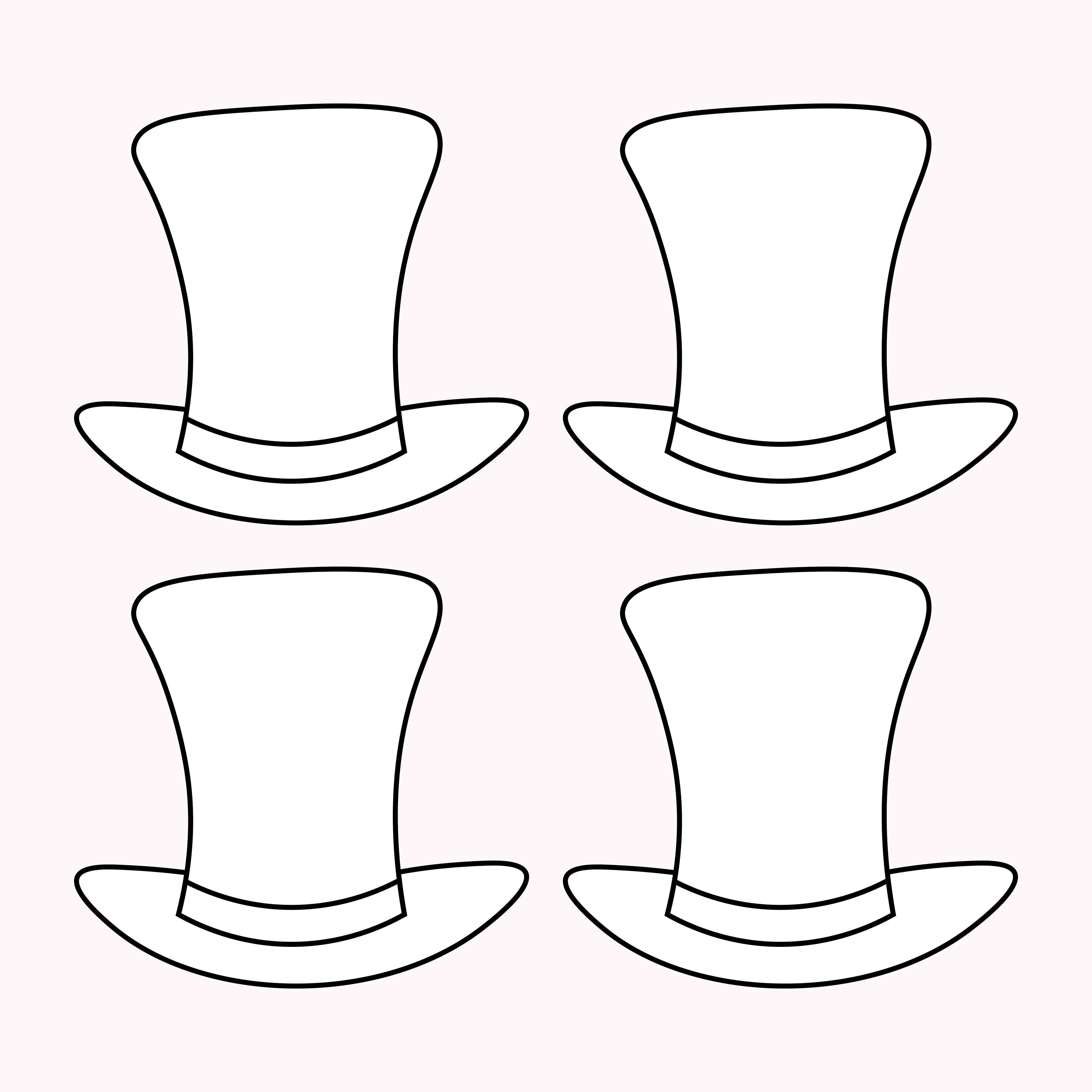 Printable Top Hat Template Printable Word Searches