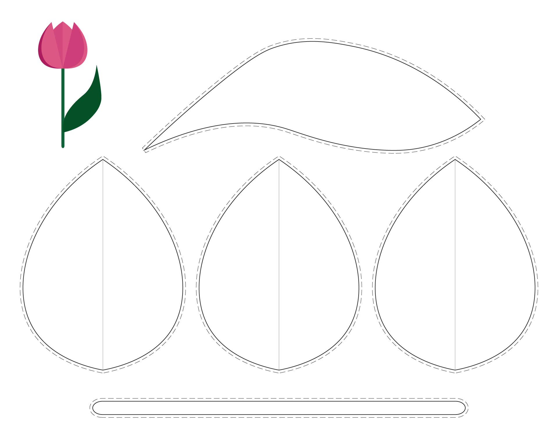 Tulip Template Free Printable FREE PRINTABLE TEMPLATES