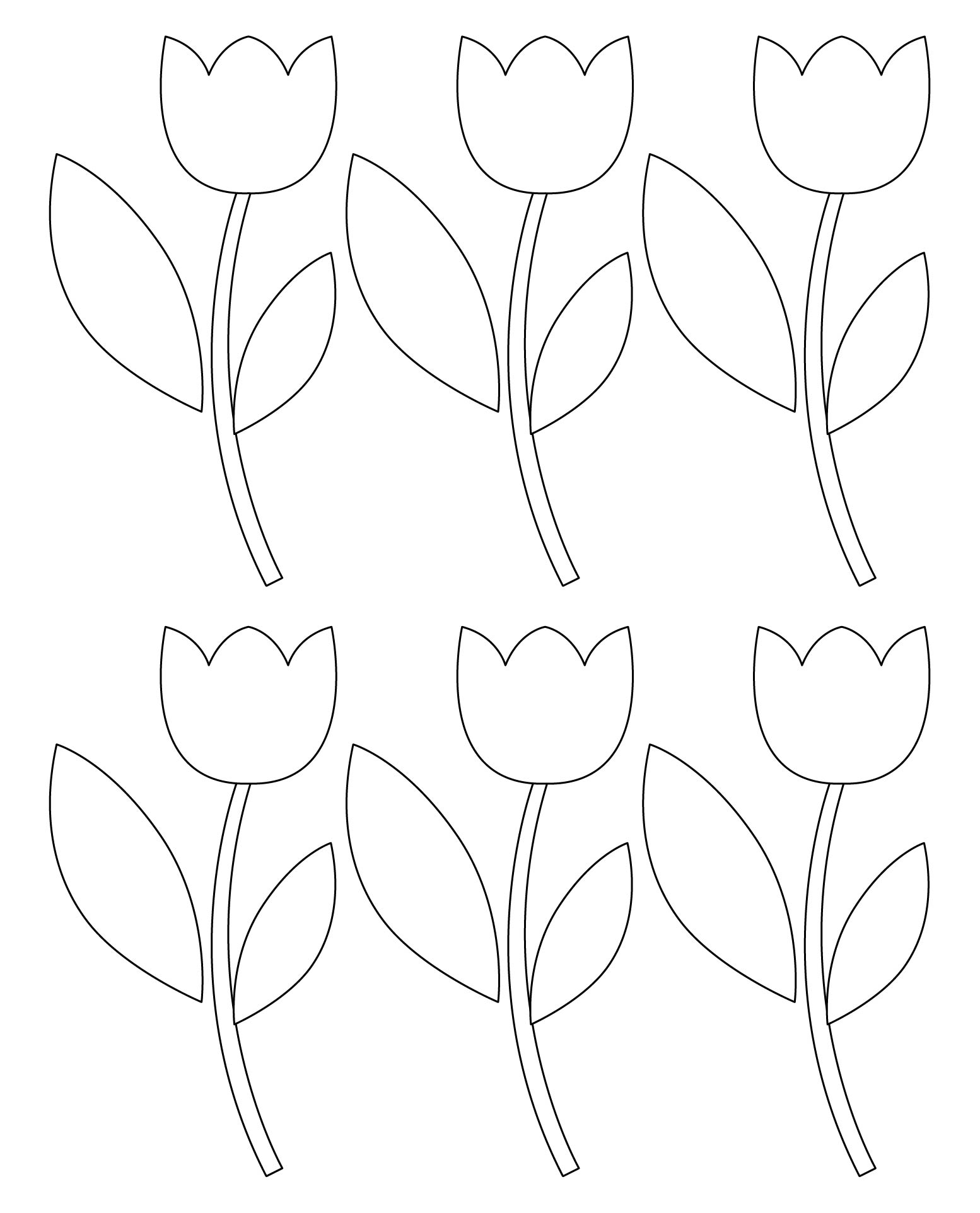 10 Best Free Printable Tulip Stencil