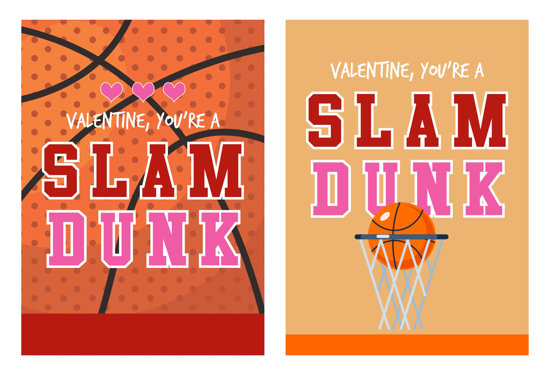 Basketball Valentine Cards Printable