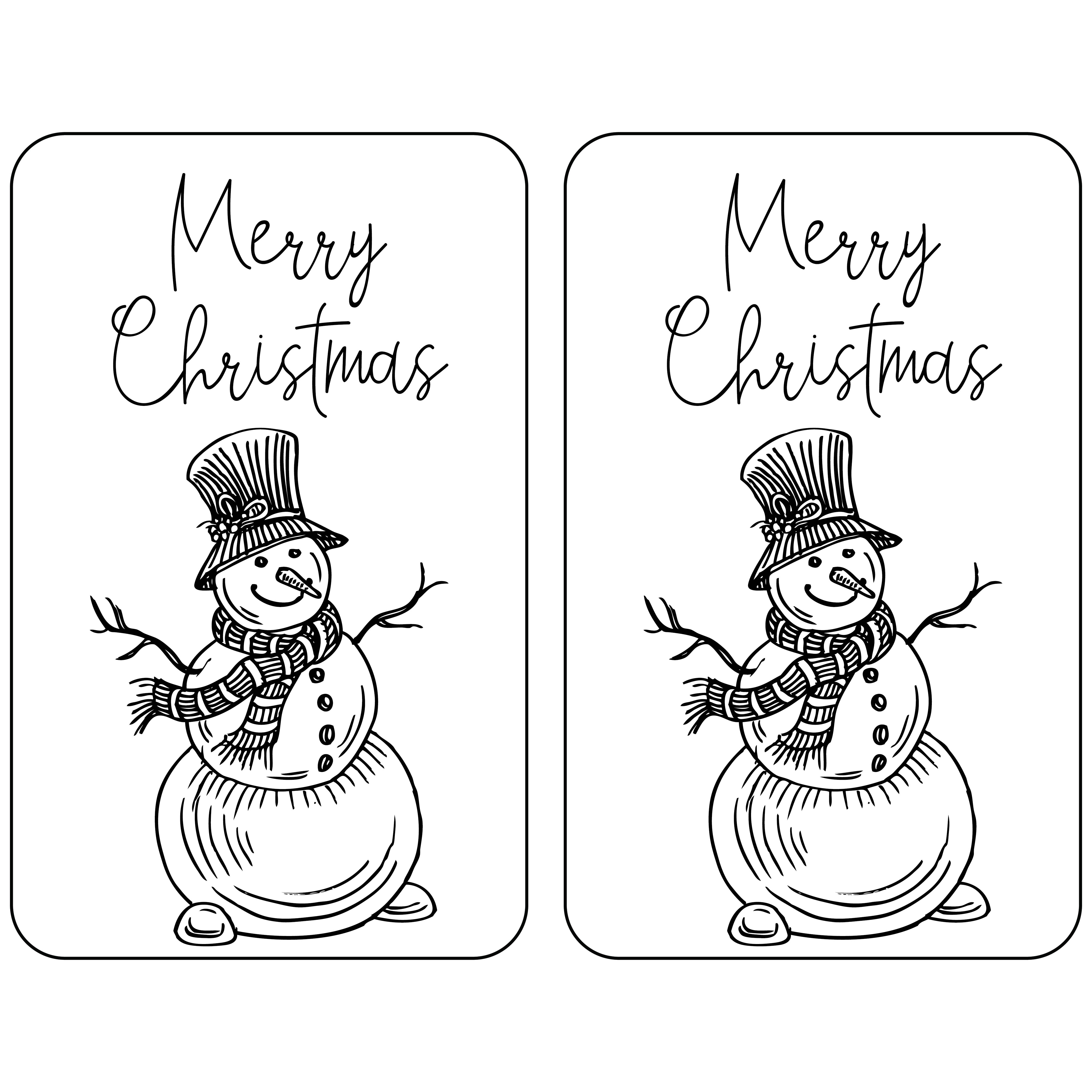 Black and White Printable Christmas Tags