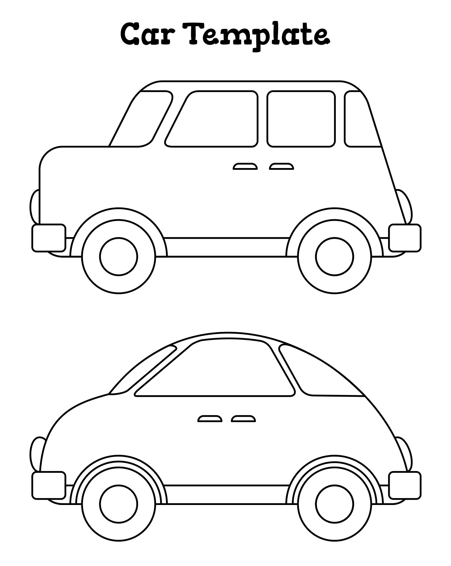 10 Best Car Template Printable For Kids Pdf For Free At Printablee