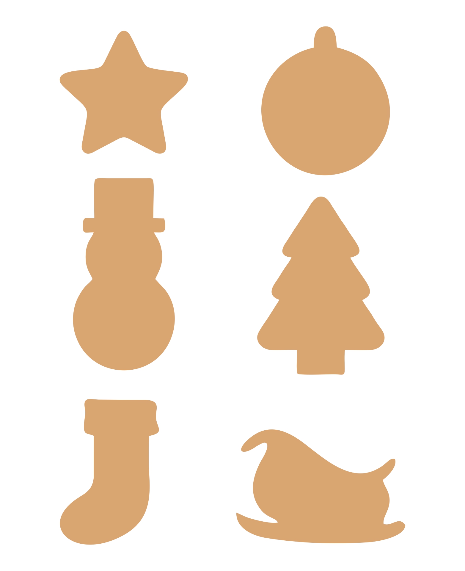  Printable Christmas Ornaments Cutouts