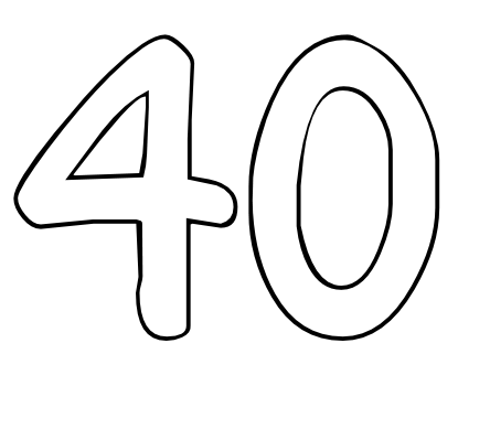 Рисунок цифры 40
