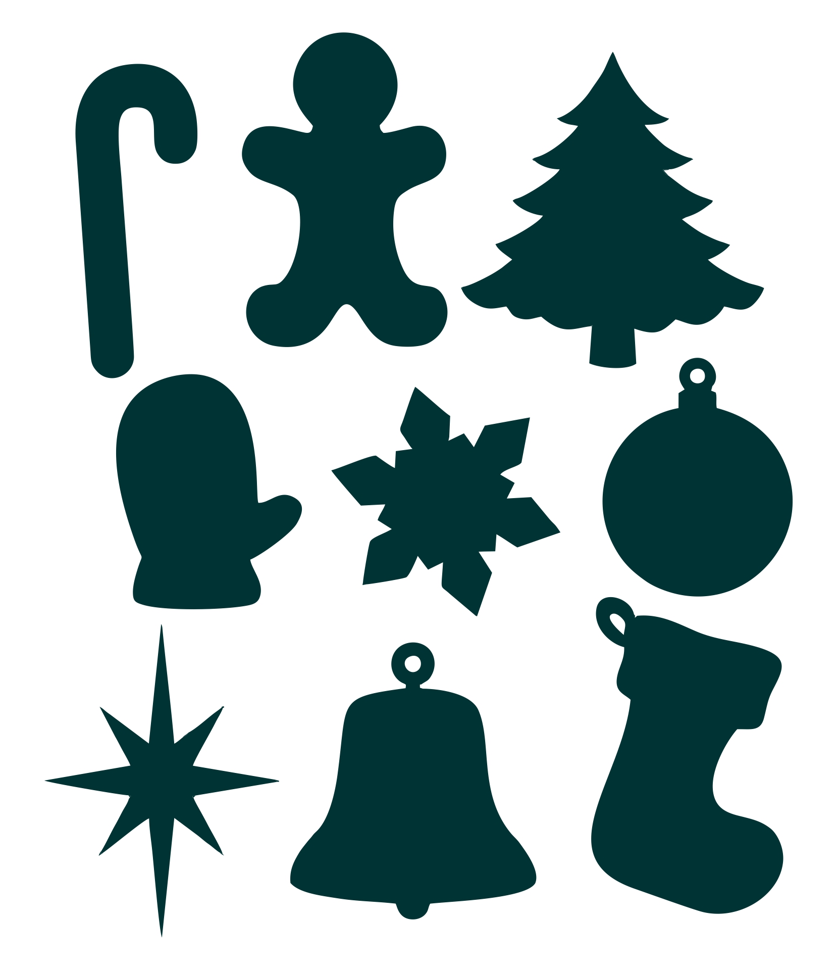 6 Best Free Printable Christmas Ornaments Cutouts