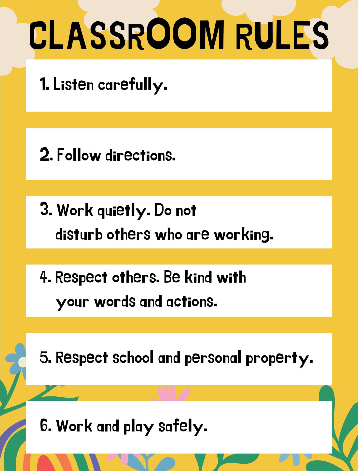  Printable Classroom Posters