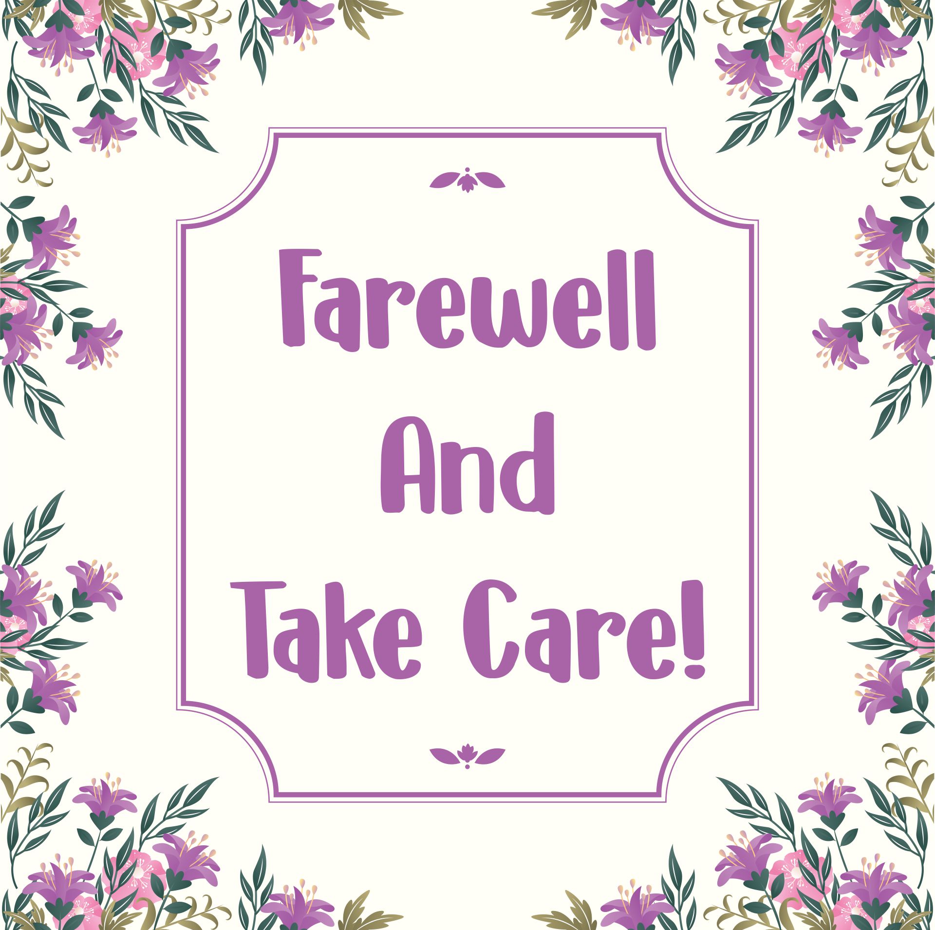 Free Printable Paper Cards Farewell