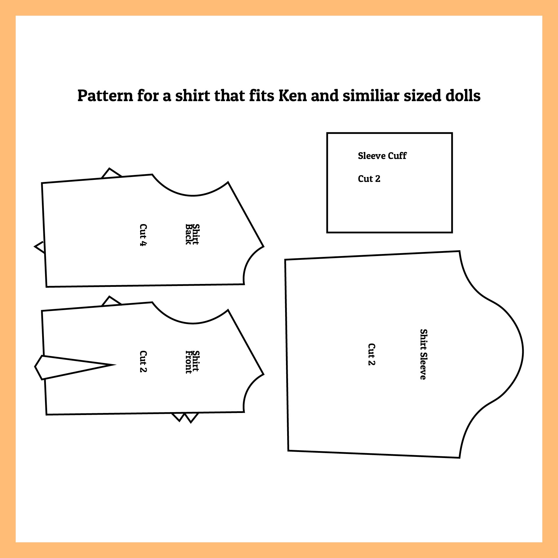 Printable Ken Doll Clothes Sewing Patterns