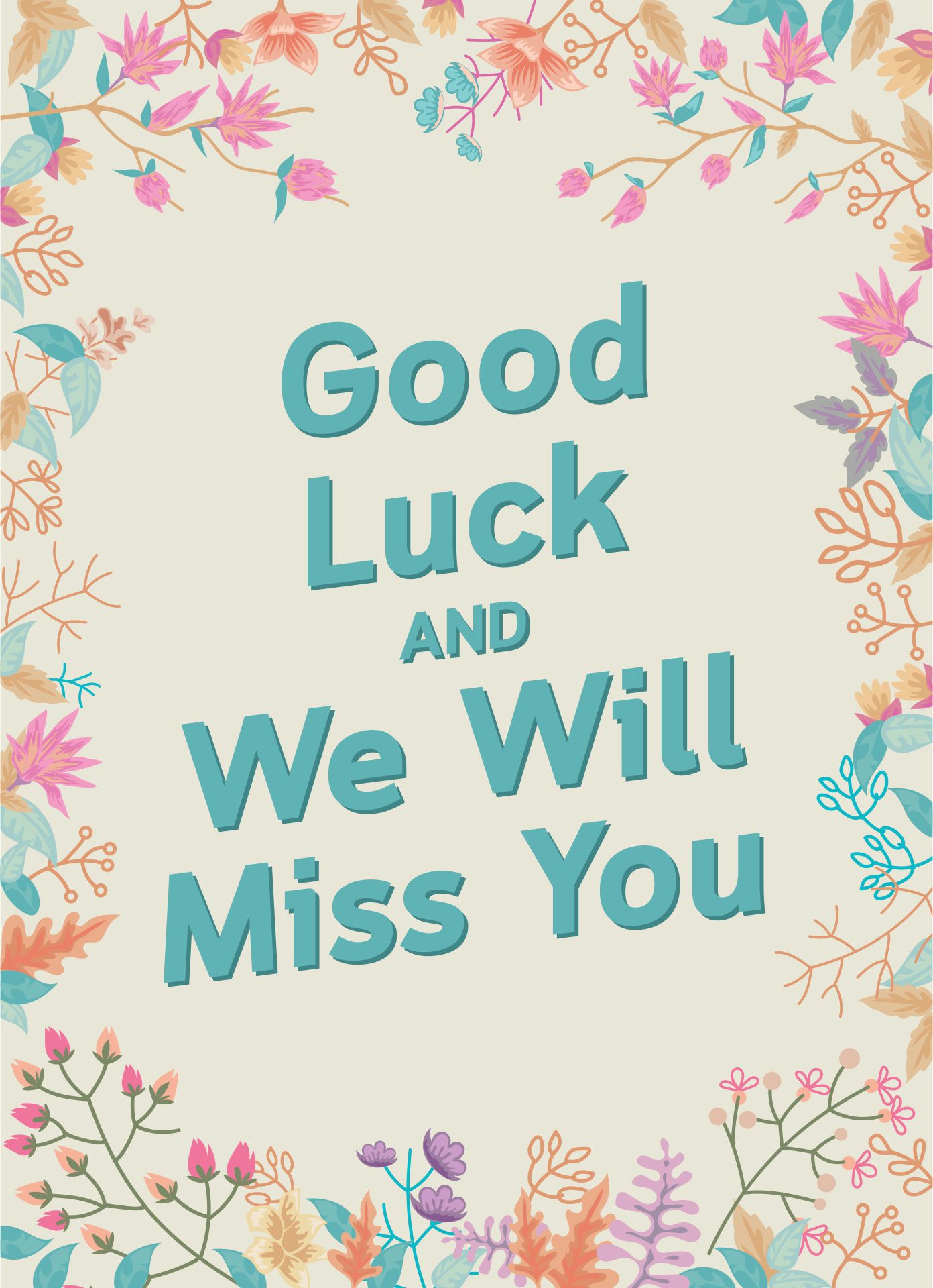 Good Bye Cards 10 Free PDF Printables Printablee