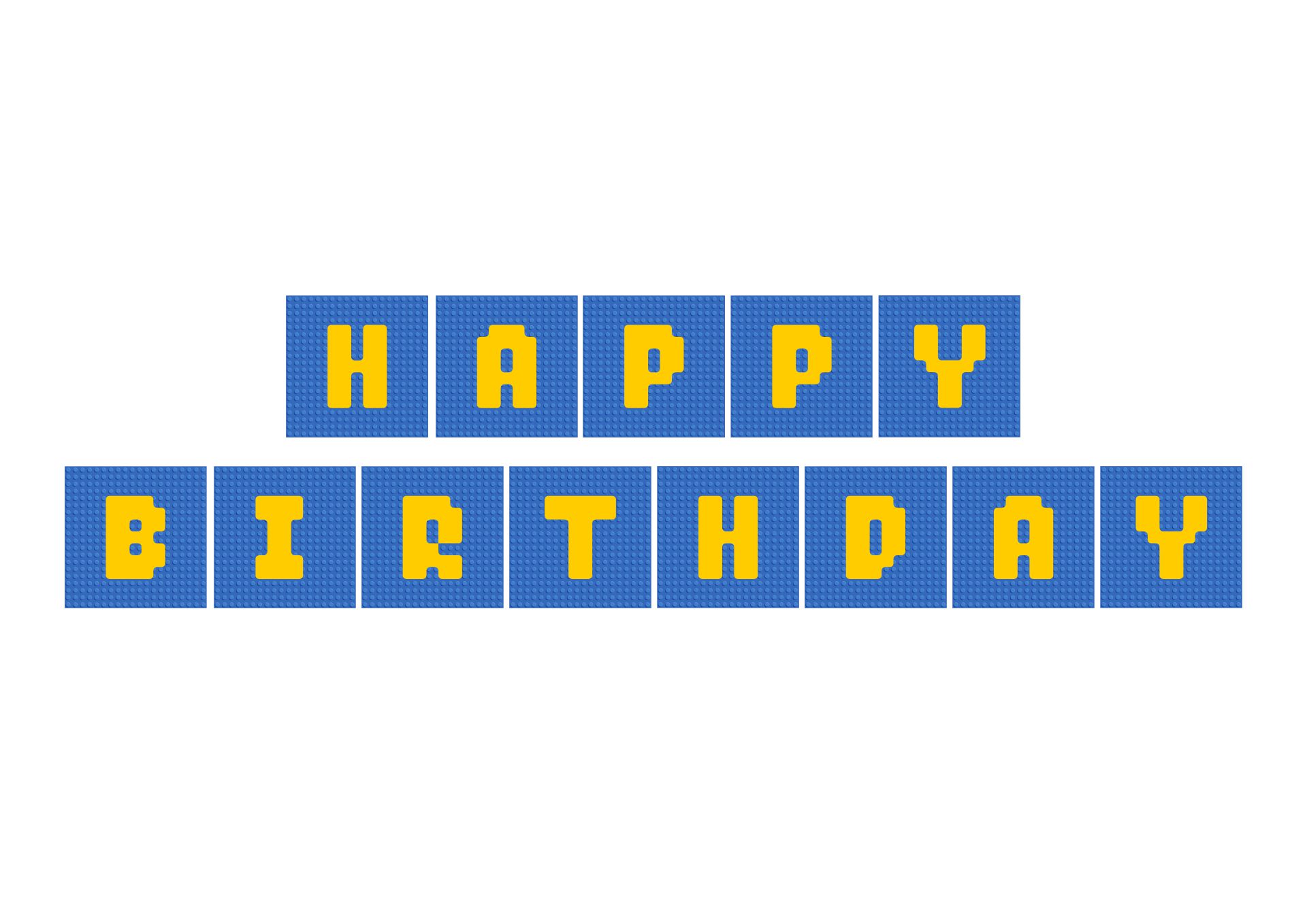 Lego Birthday Banner Free Printable