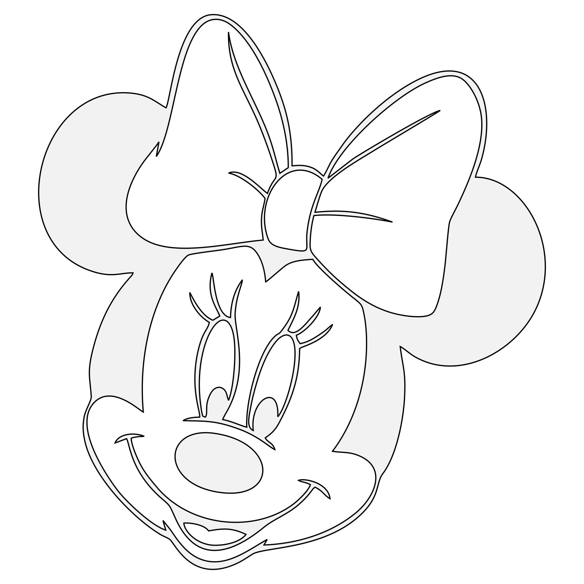 Minnie Mouse Cut Out Template