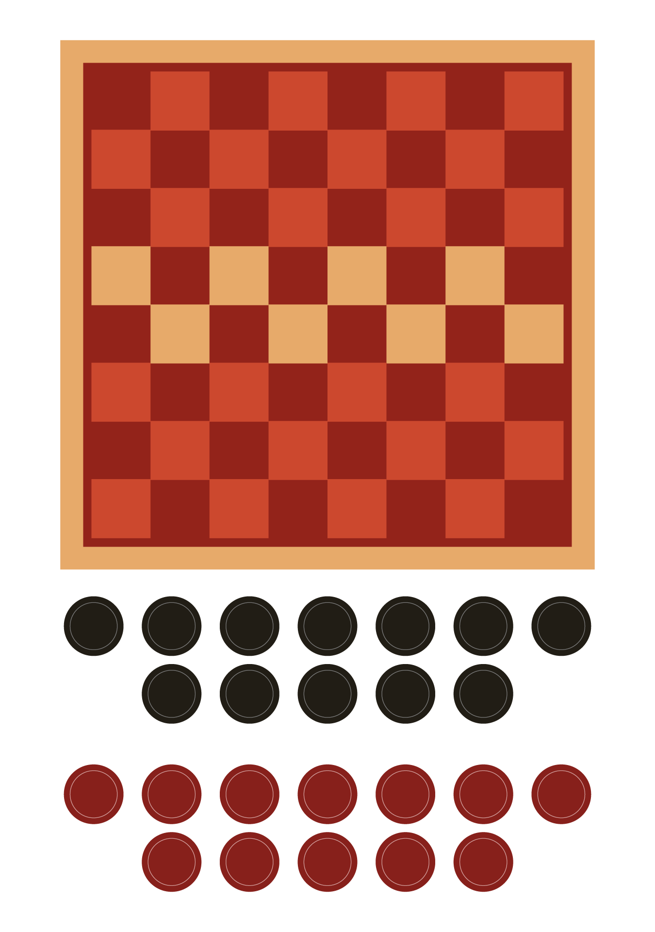 6 Best Printable Checkers Board Game Pieces Printablee