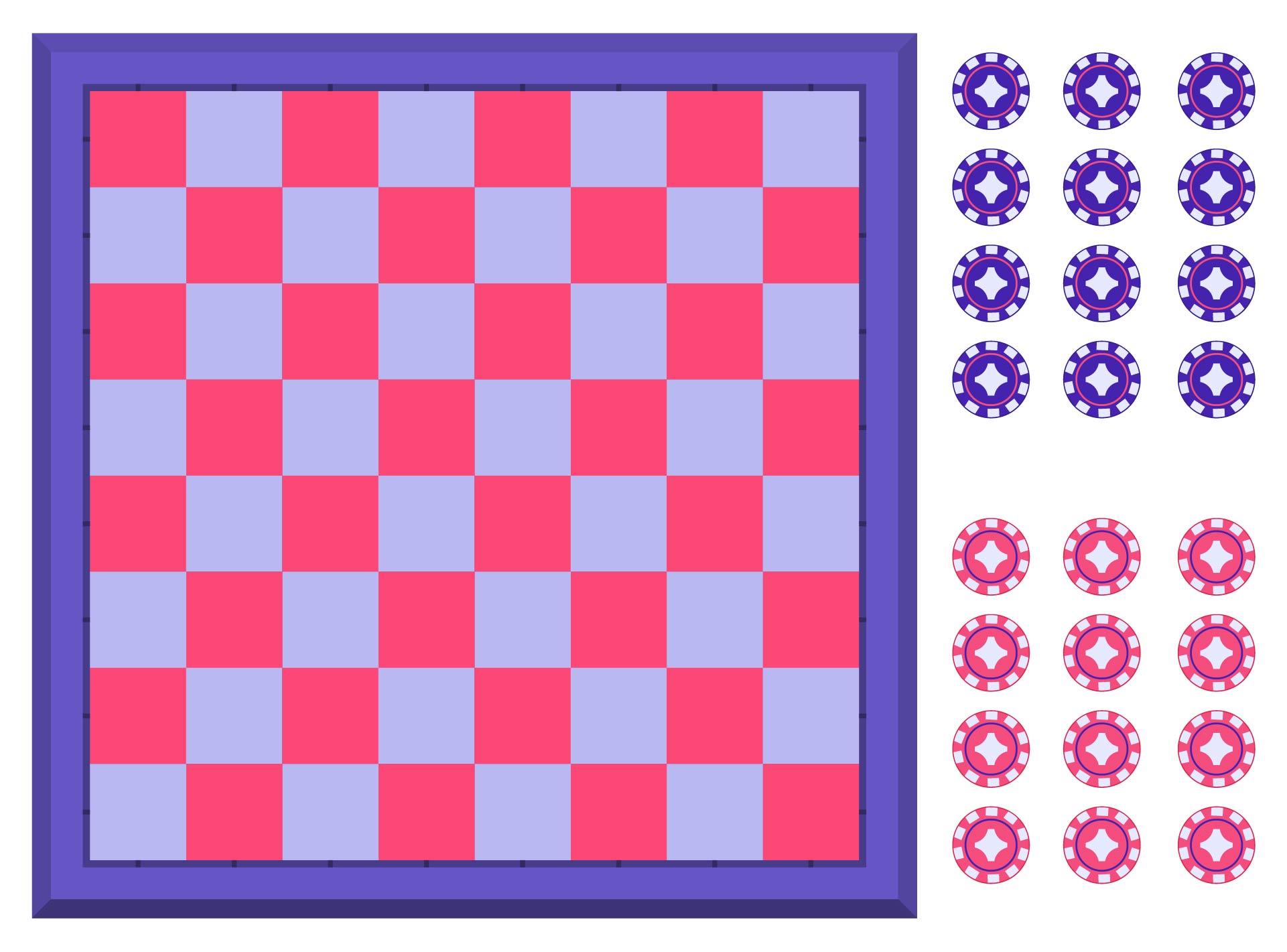 6 Best Printable Checkers Board Game Pieces Printablee 6-best-printable-checkers-board-game-pieces-printablee