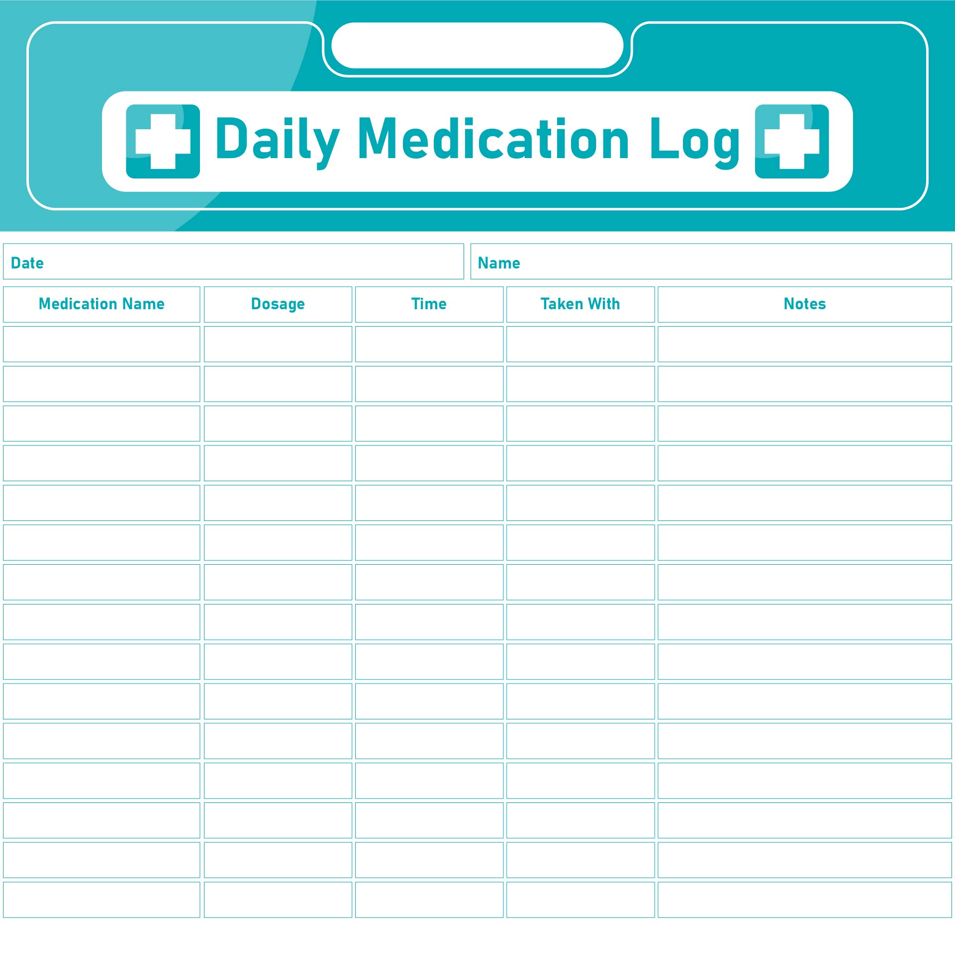 Printable Daily Medication Log Template