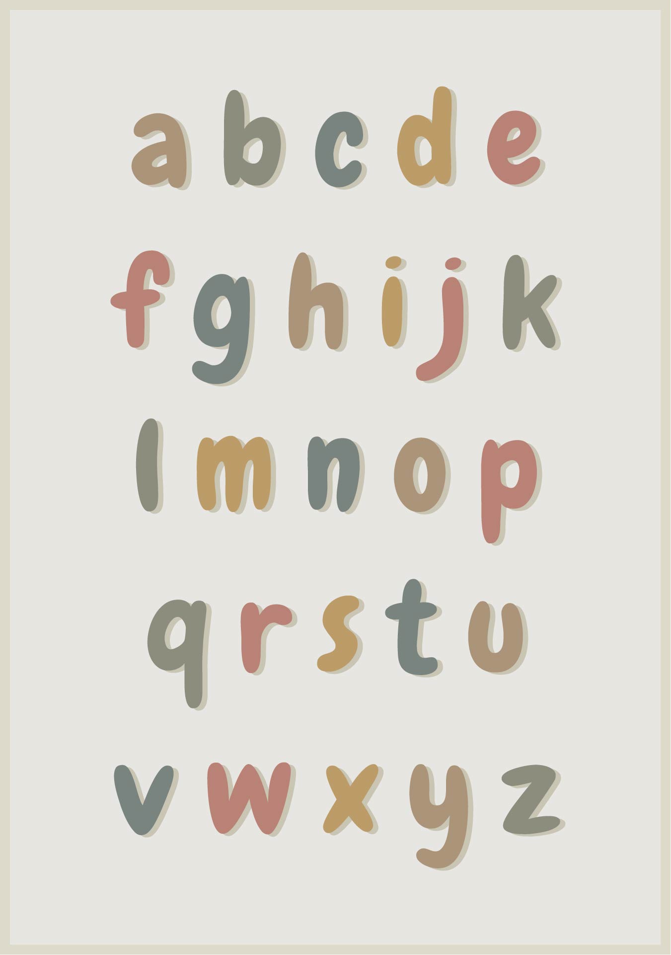 Printable ABC Letters Lower Case Alphabet