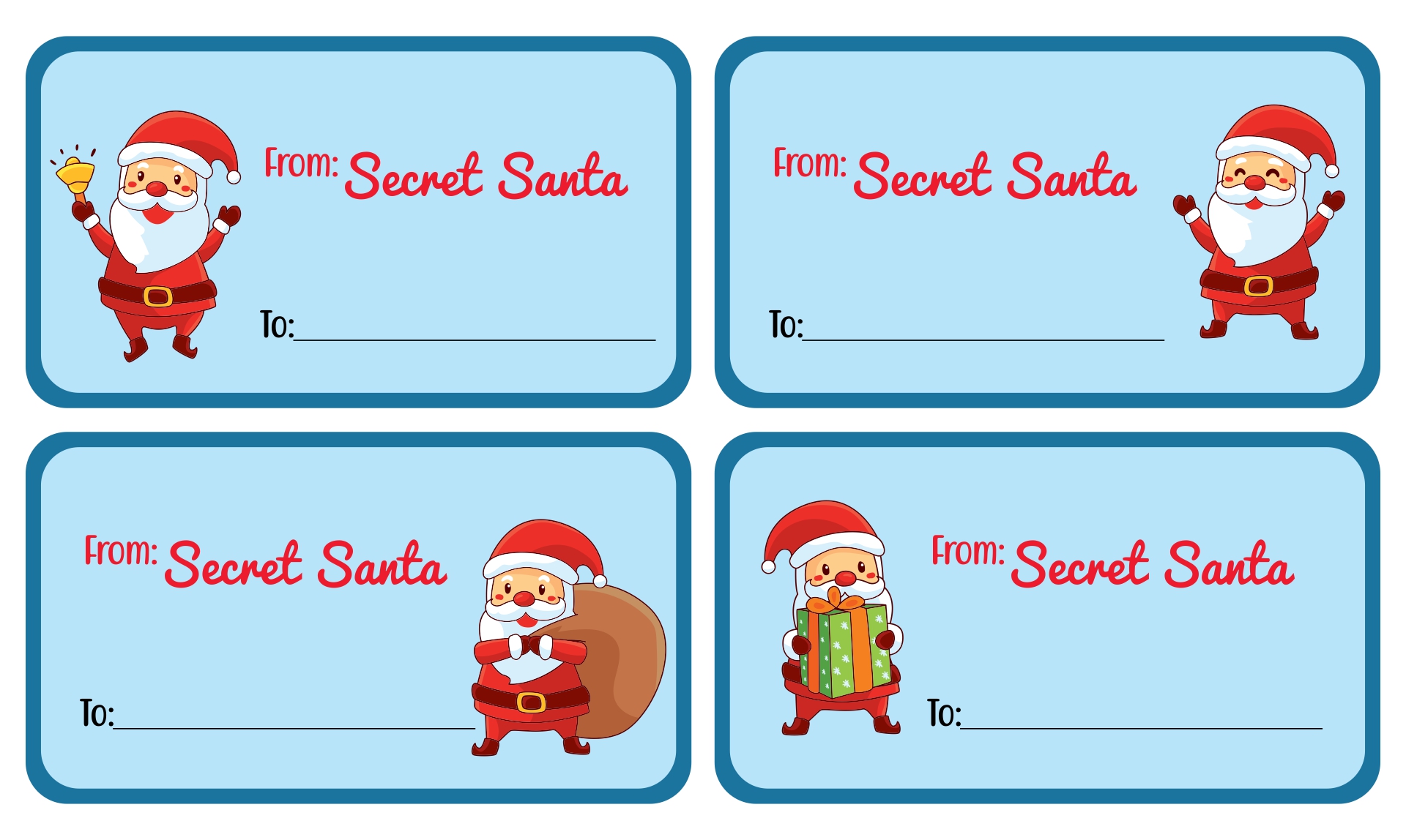 Secret Santa Label Template