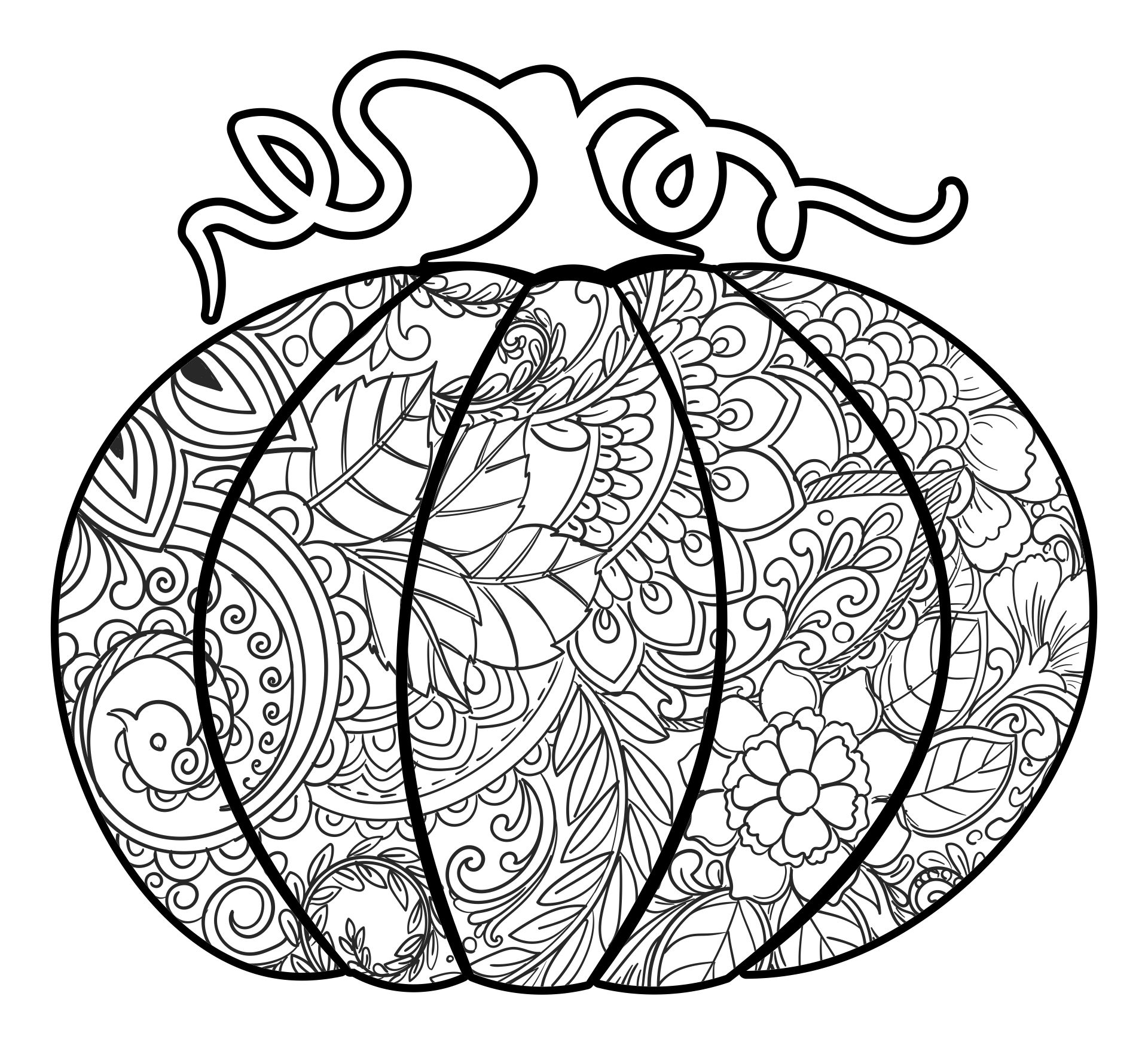Pumpkin Print Out Coloring Pages