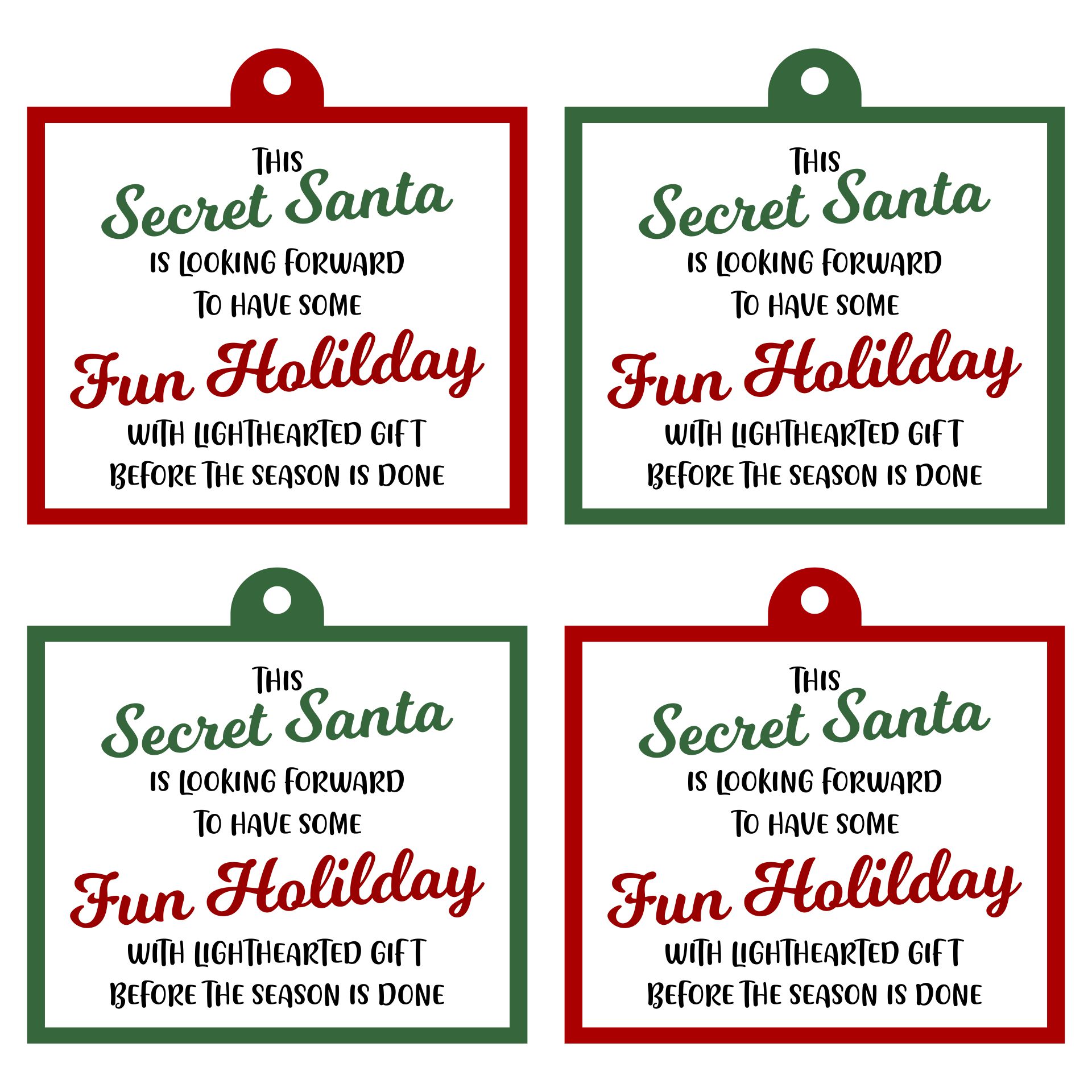 10 Best Secret Santa Gift Tags Printable