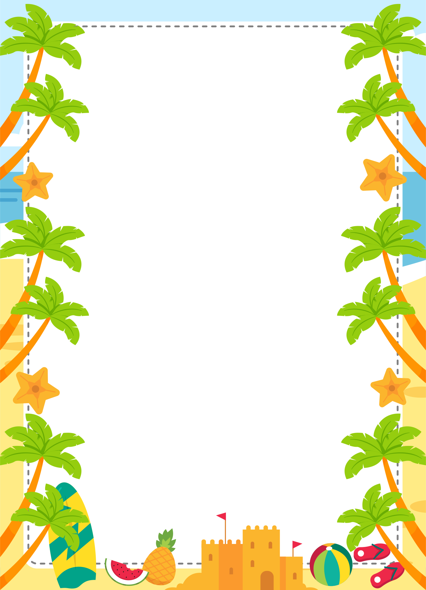 Printable Palm Tree Stationery