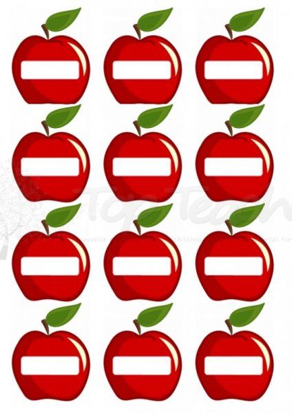 Apple Name Tags Printable