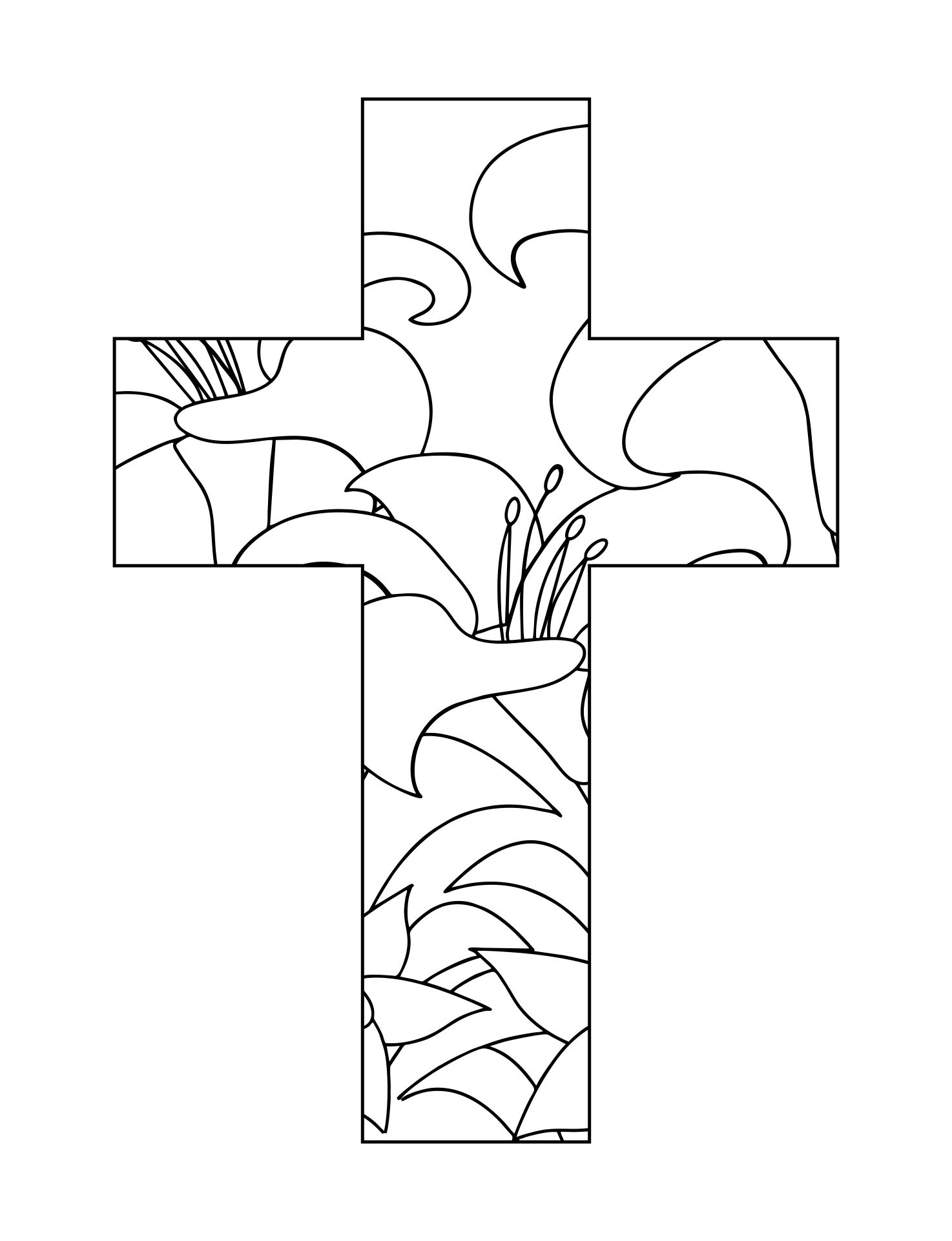 Cross Coloring Pages Printables