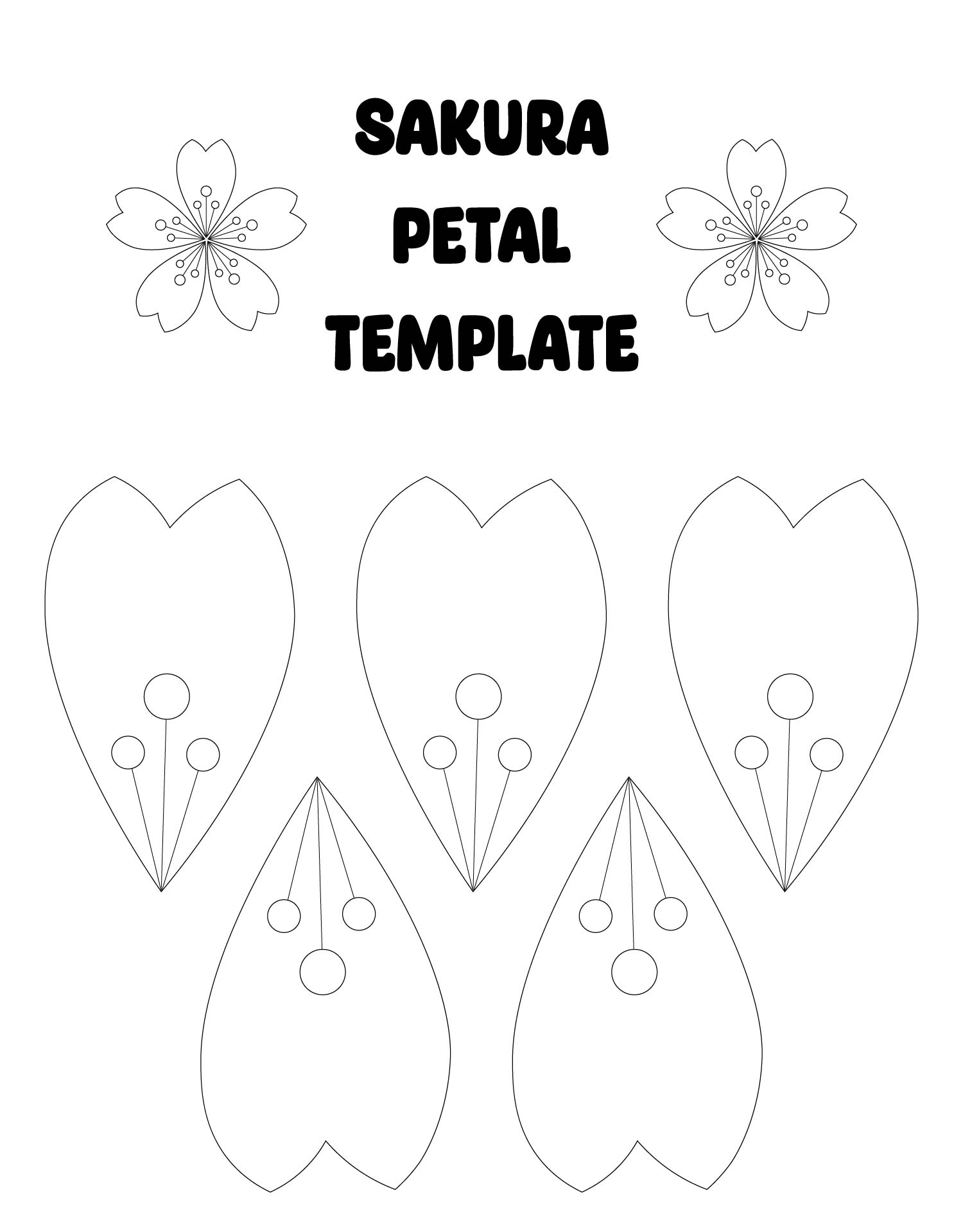 Flower Petal Template Pattern