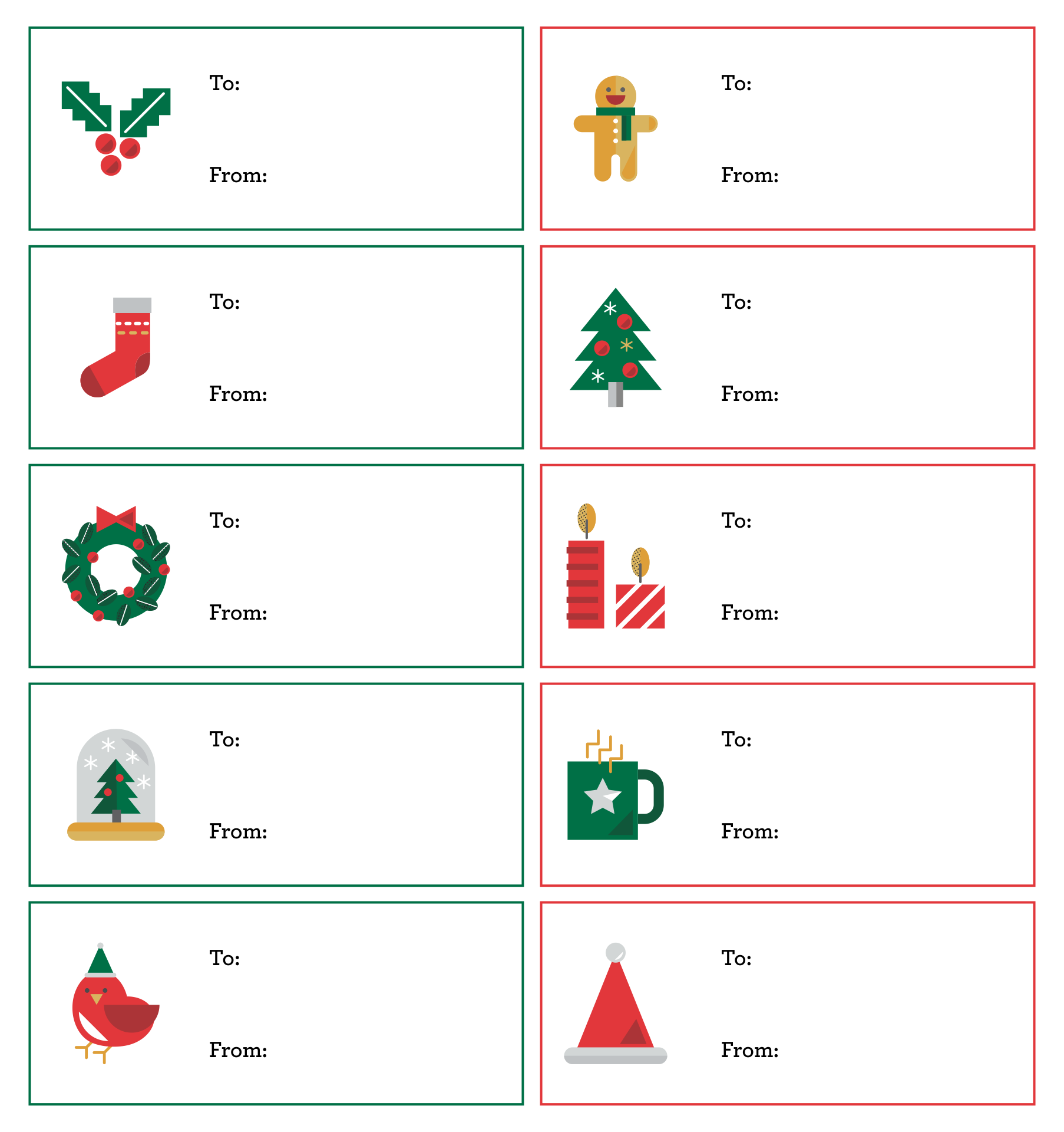 Avery Christmas Tag Label Template