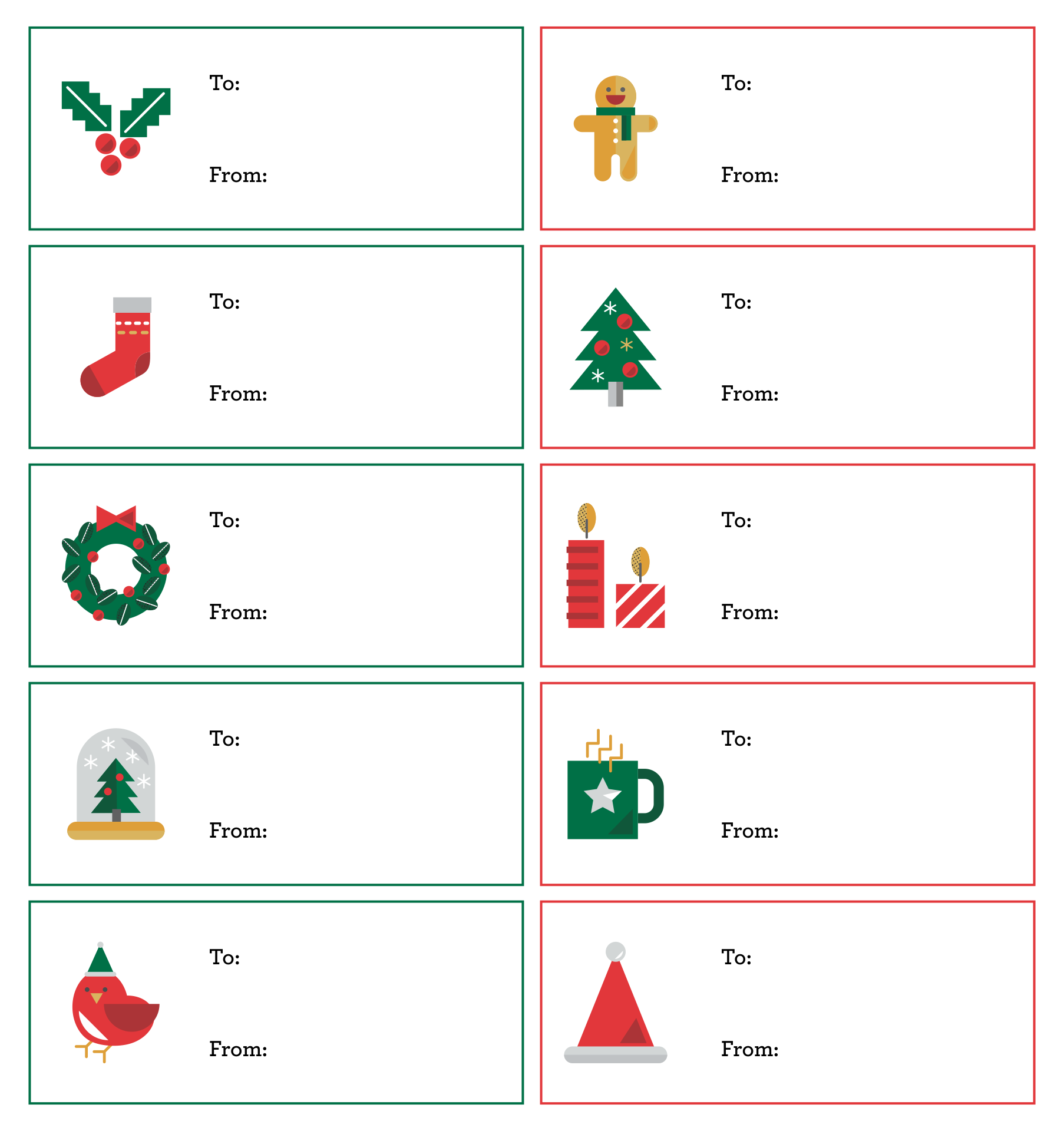 Printable Christmas Labels