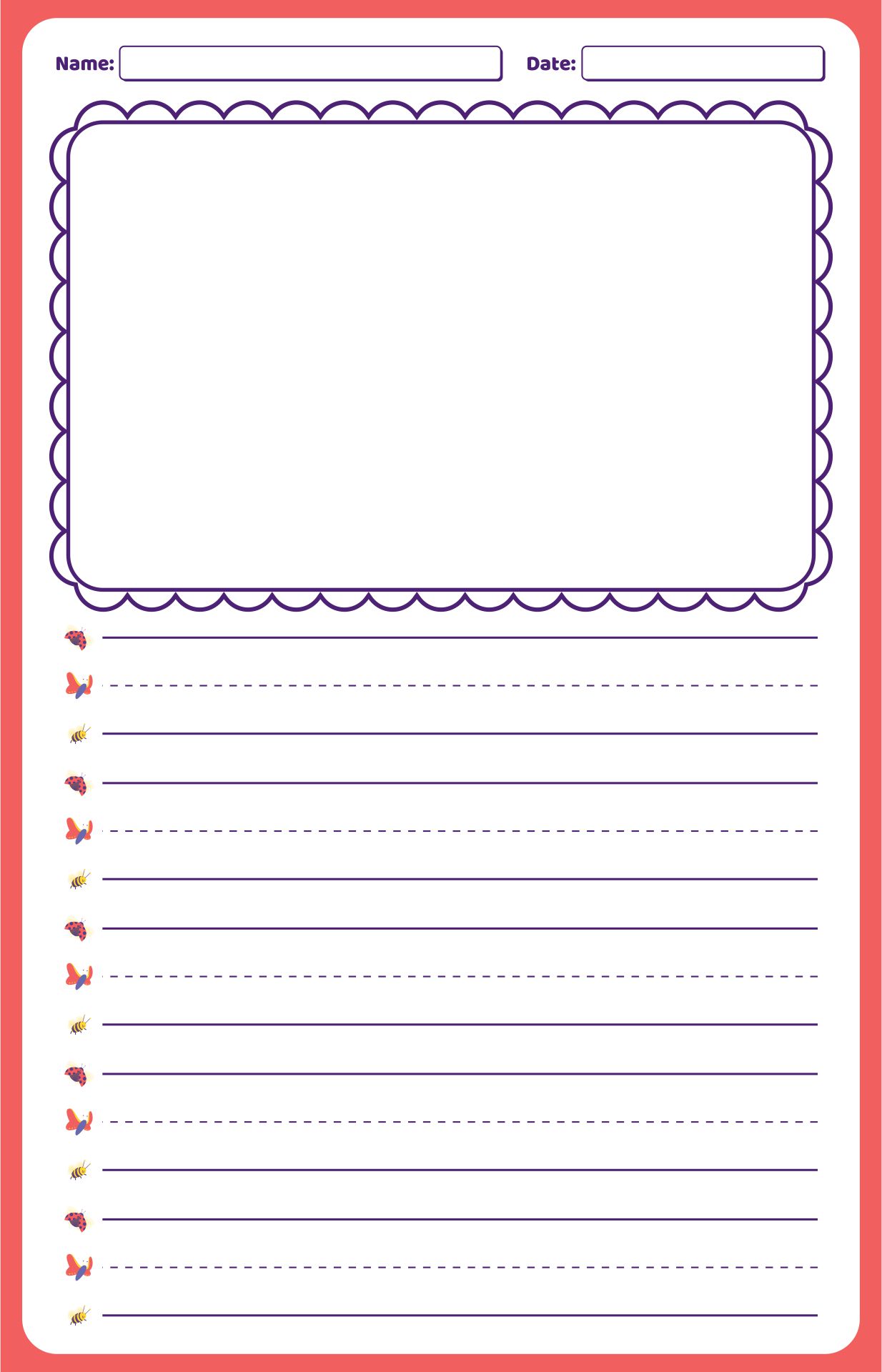 First Grade Handwriting Paper Printable First Grade Handwriting Paper Printable