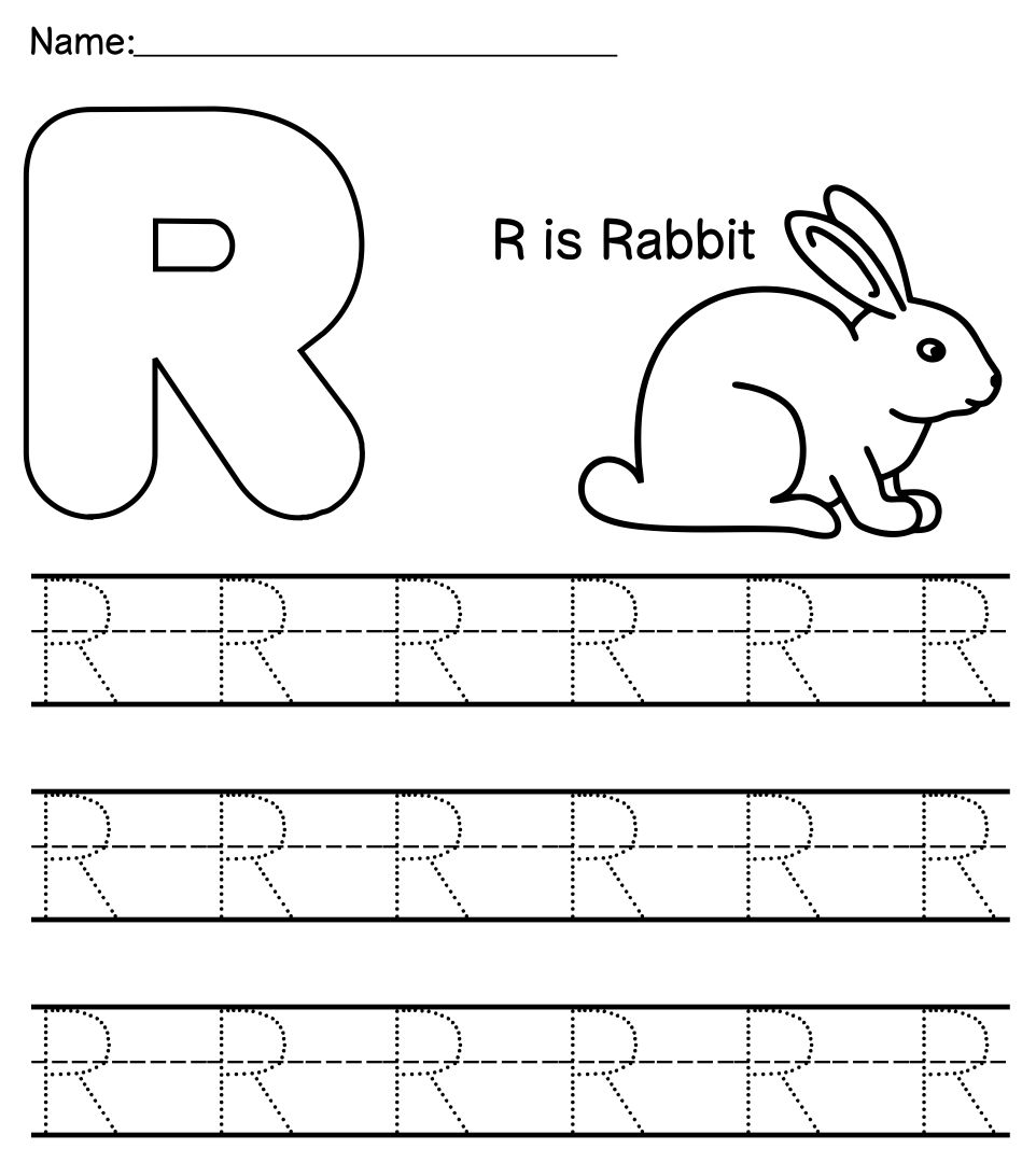 Printable Alphabet Letter R Worksheets