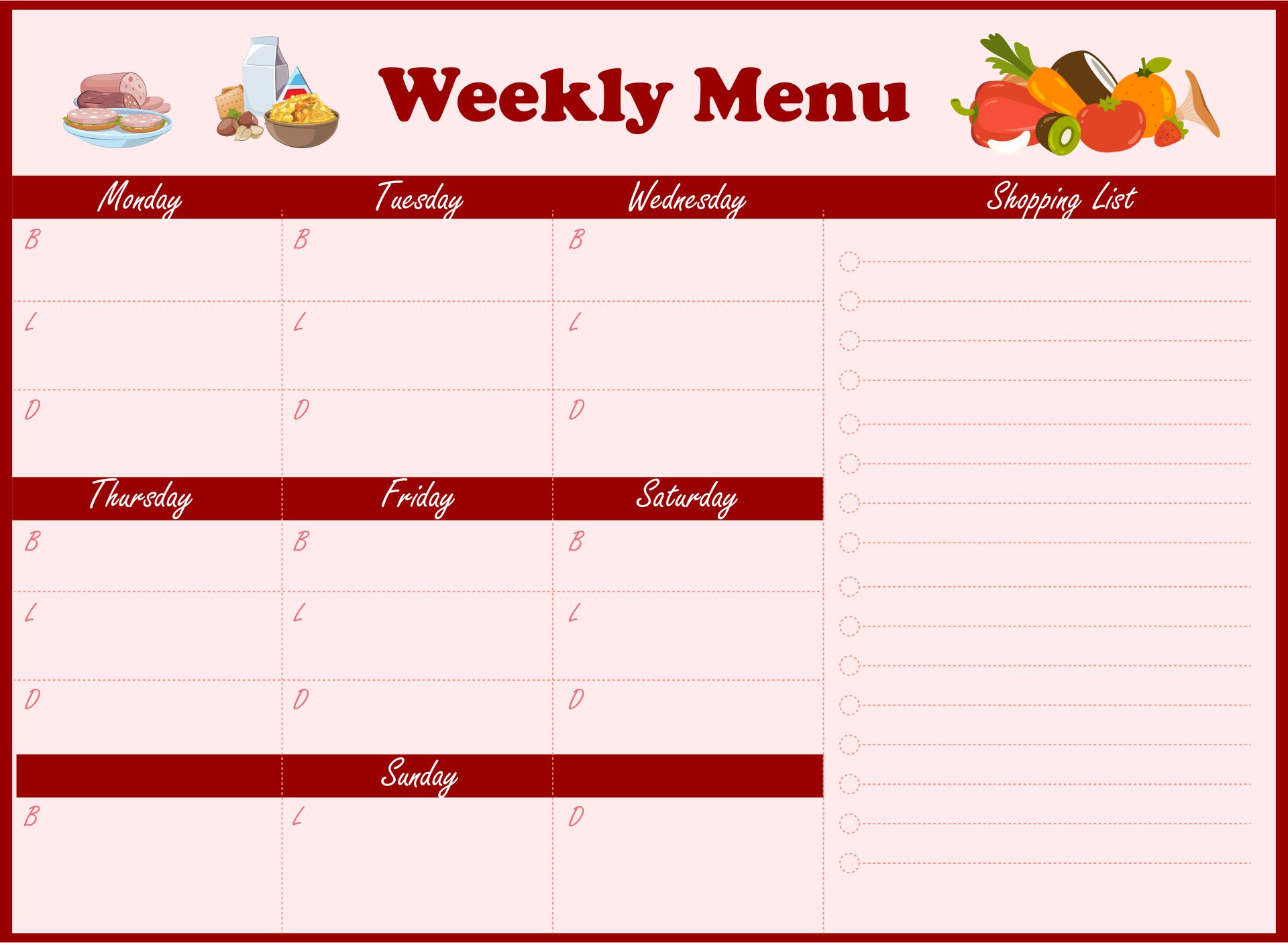 Child Care Menu Templates Free child-care-menu-templates-free