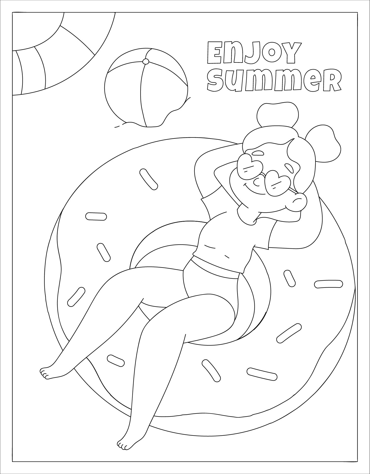 Printable Summer Fun Coloring Pages