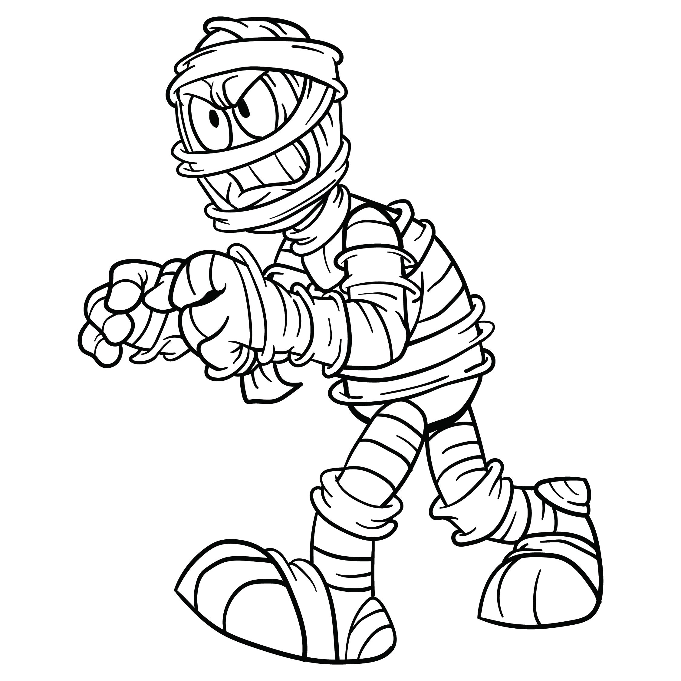 Halloween Mummy Coloring Pages Printable