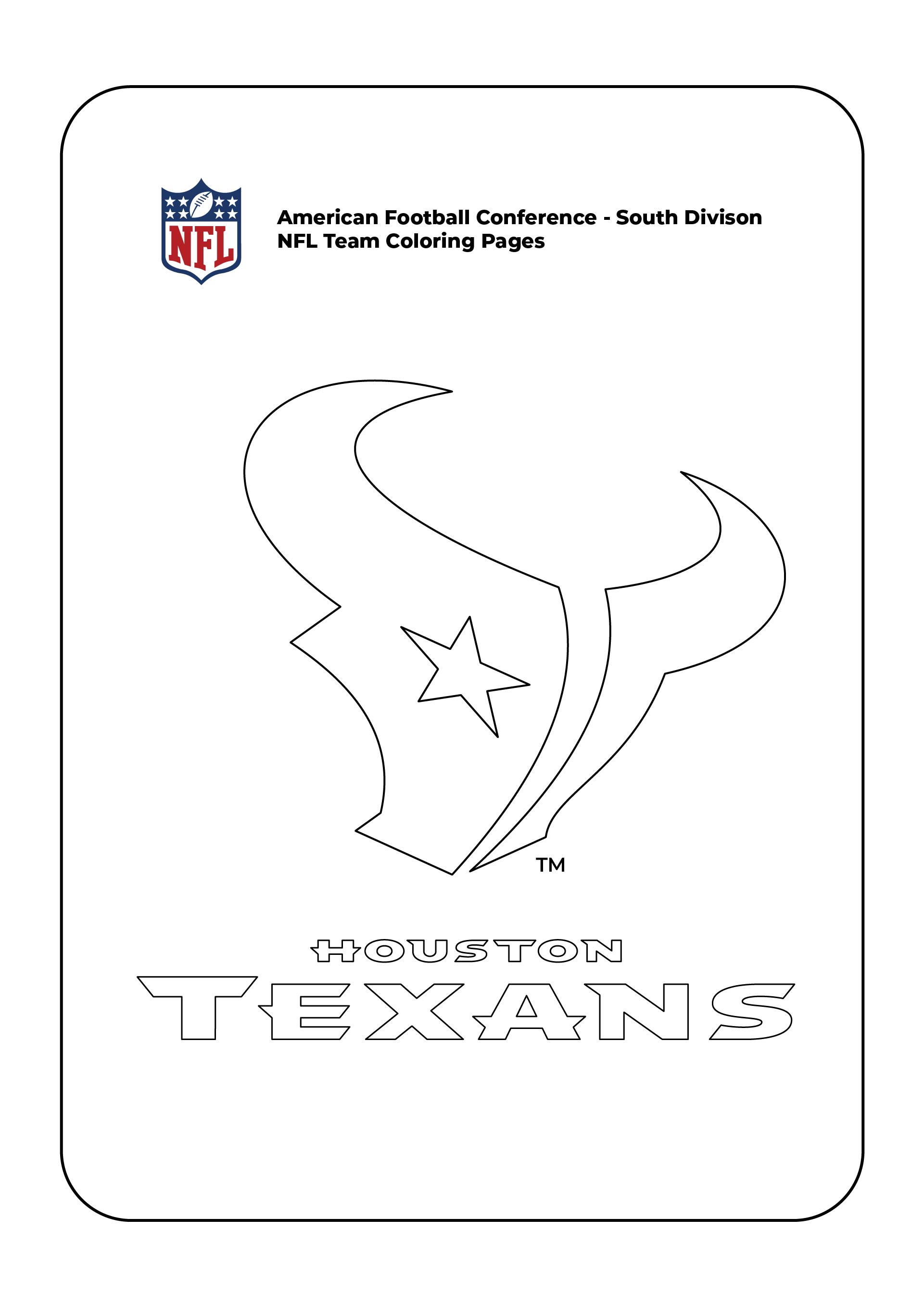 Houston Texans Logo Coloring Page