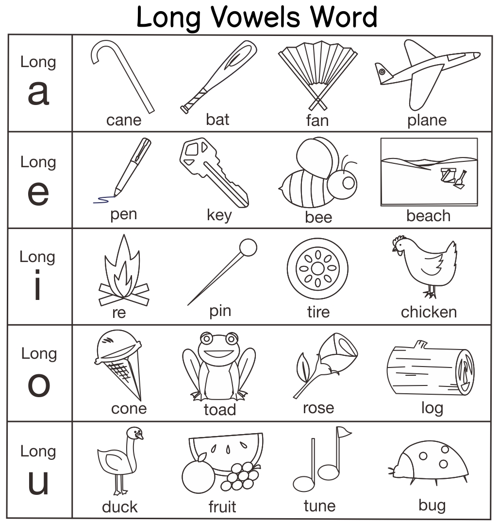 Free Printable Long Vowel Worksheets