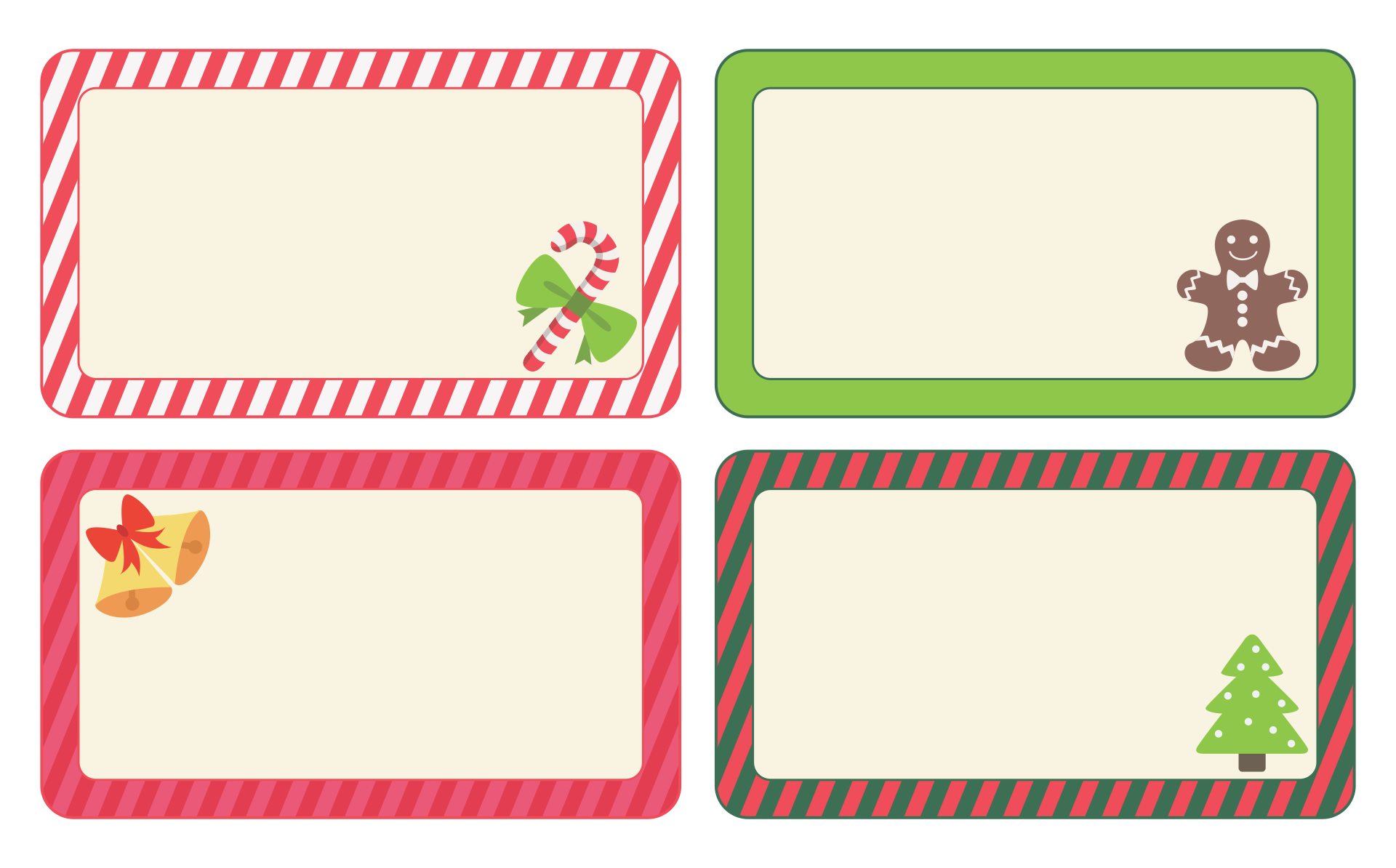10 Best Christmas Printable Labels Templates PDF for Free at Printablee