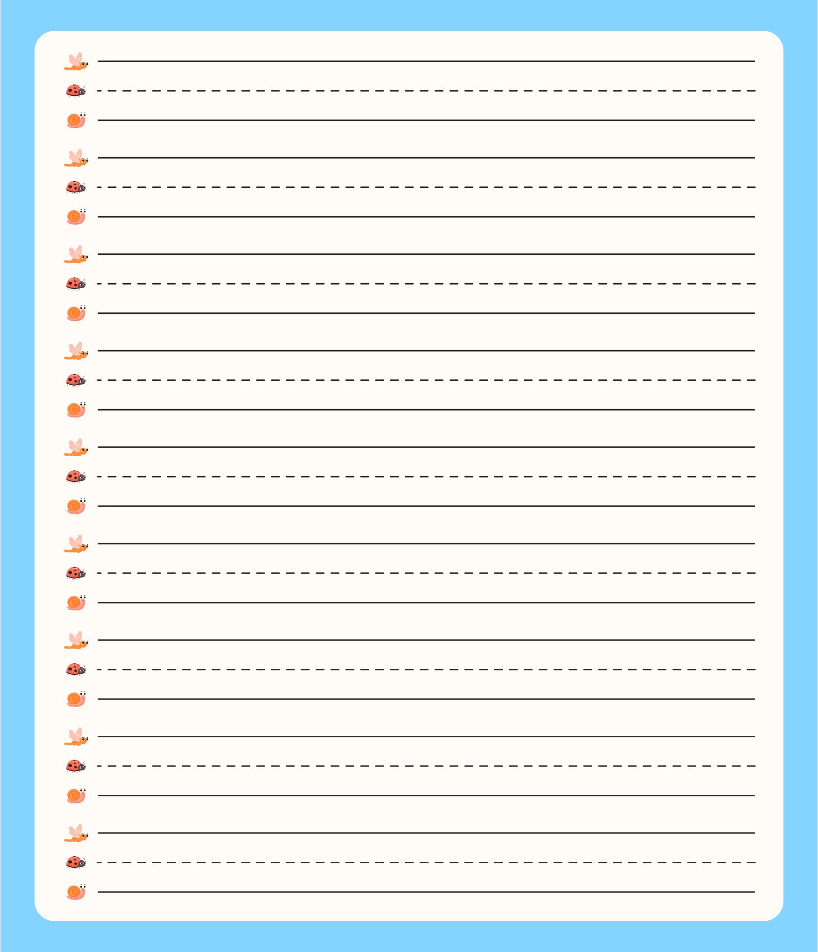 Printable First Grade Writing Paper Template