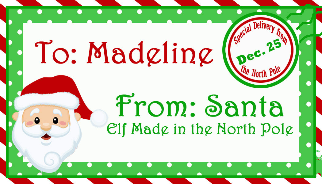 Santa Gift Tags Printable Santa Gift Tags Printable