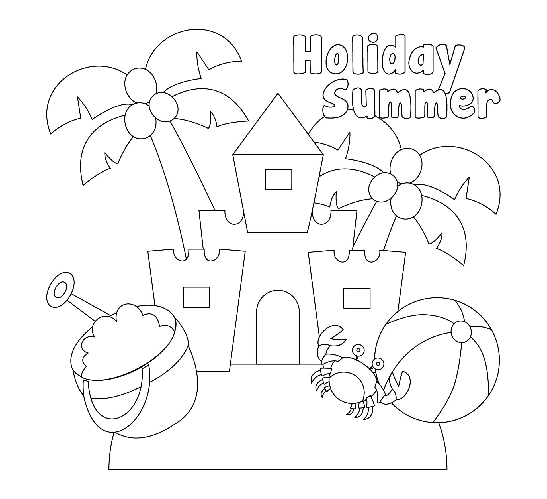 Printable Holiday Coloring Pages Summer