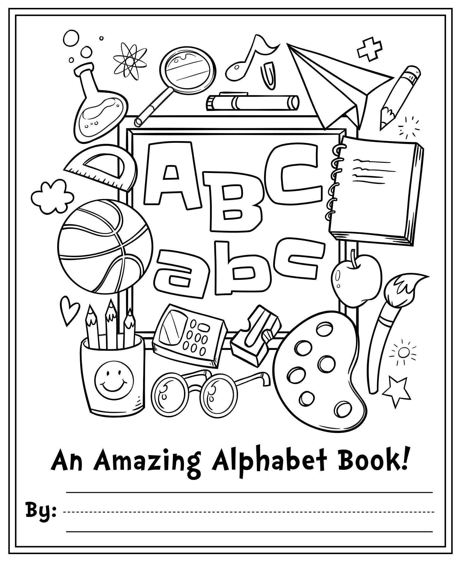 Printable Preschool Alphabet Book Cover