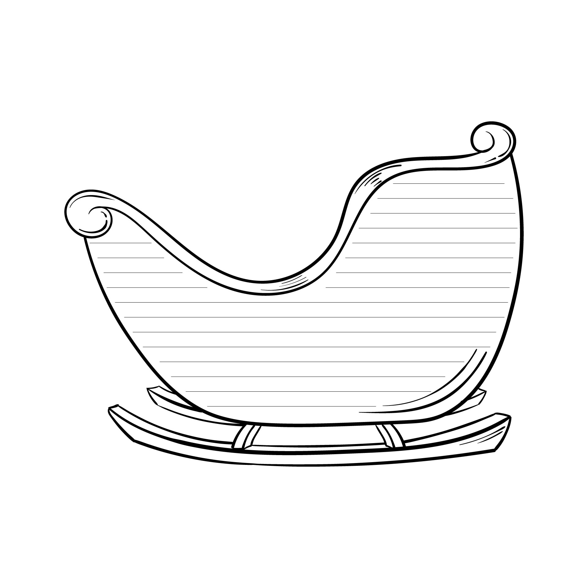 Printable Sleigh Template