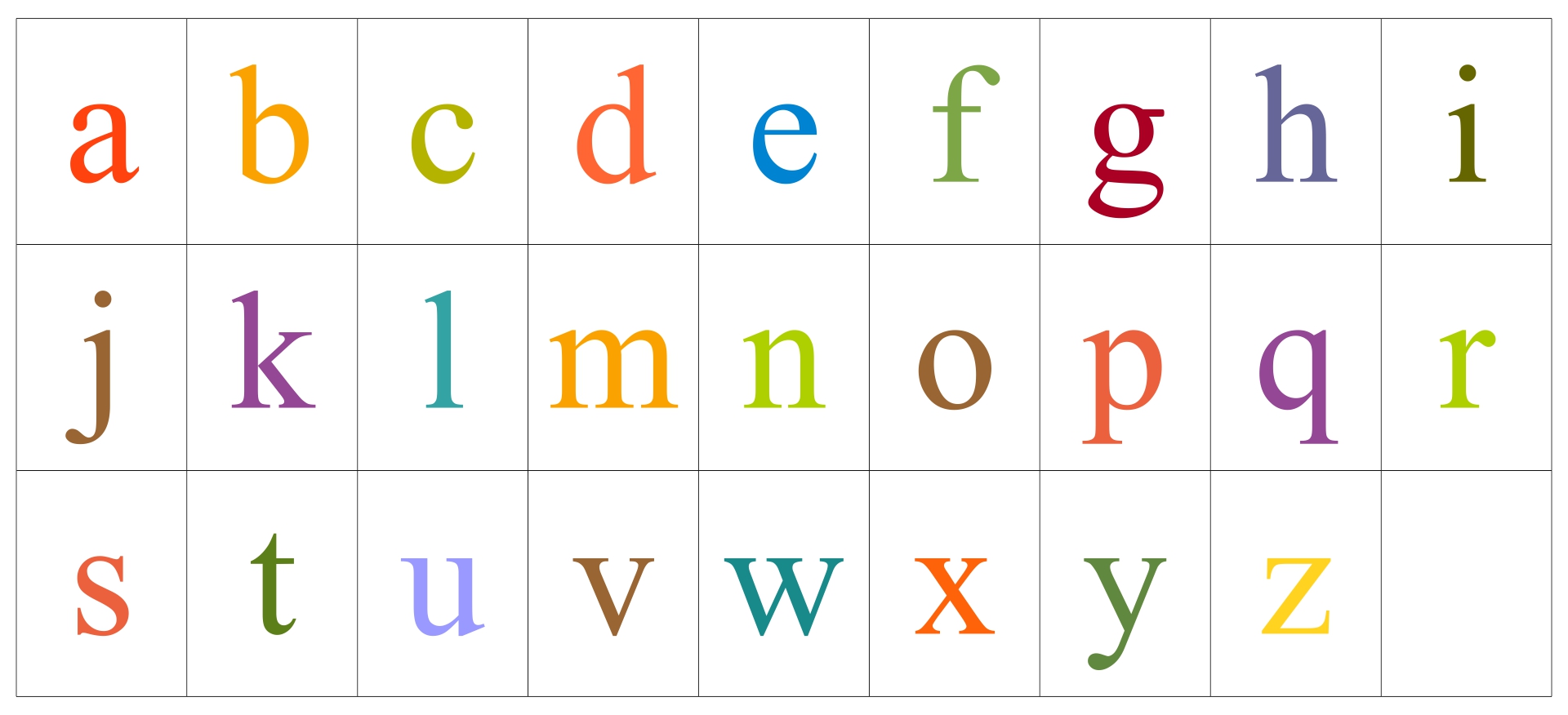 2 Inch Alphabet Letters Printable