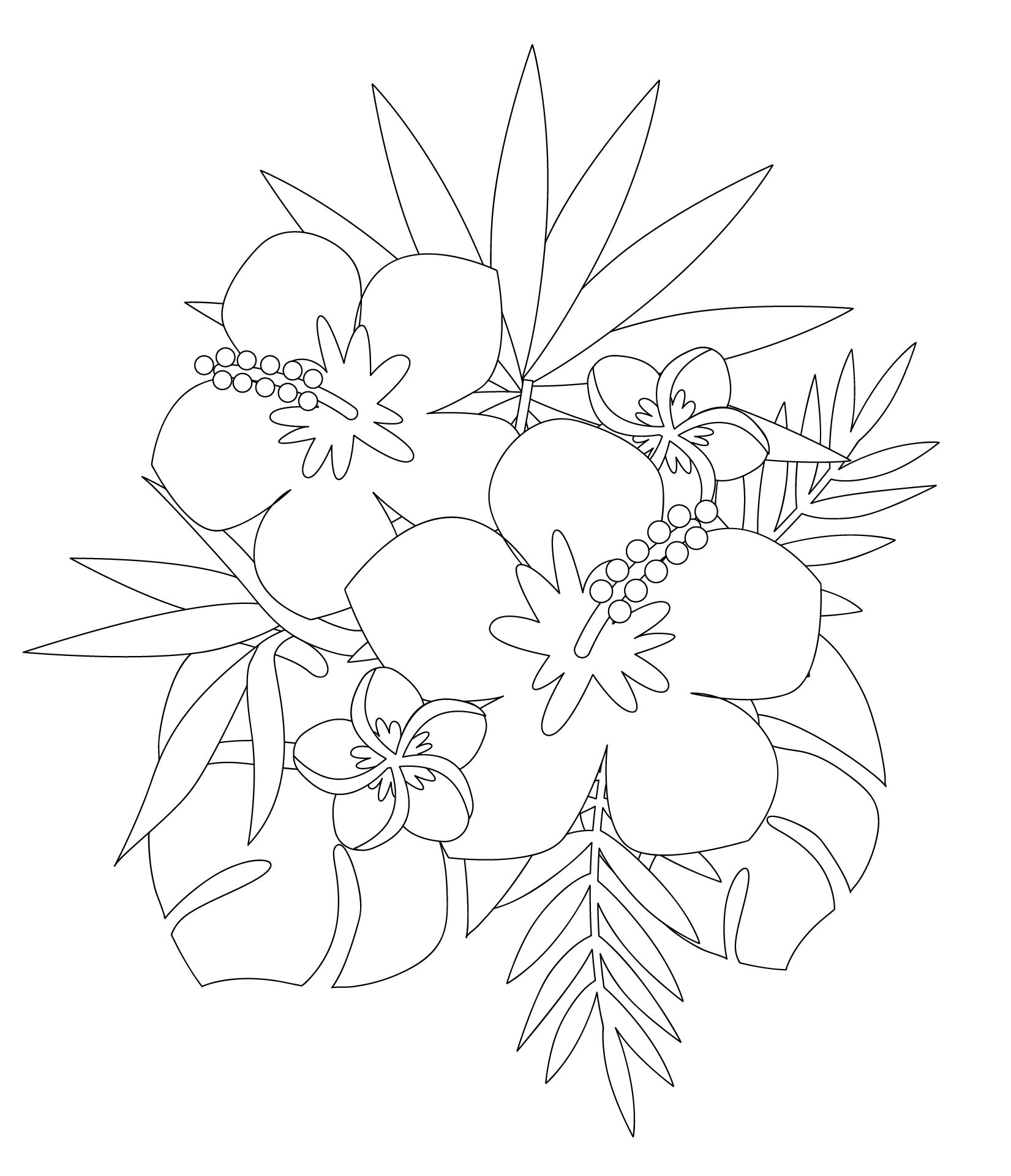Summer Flower Coloring Pages Printable