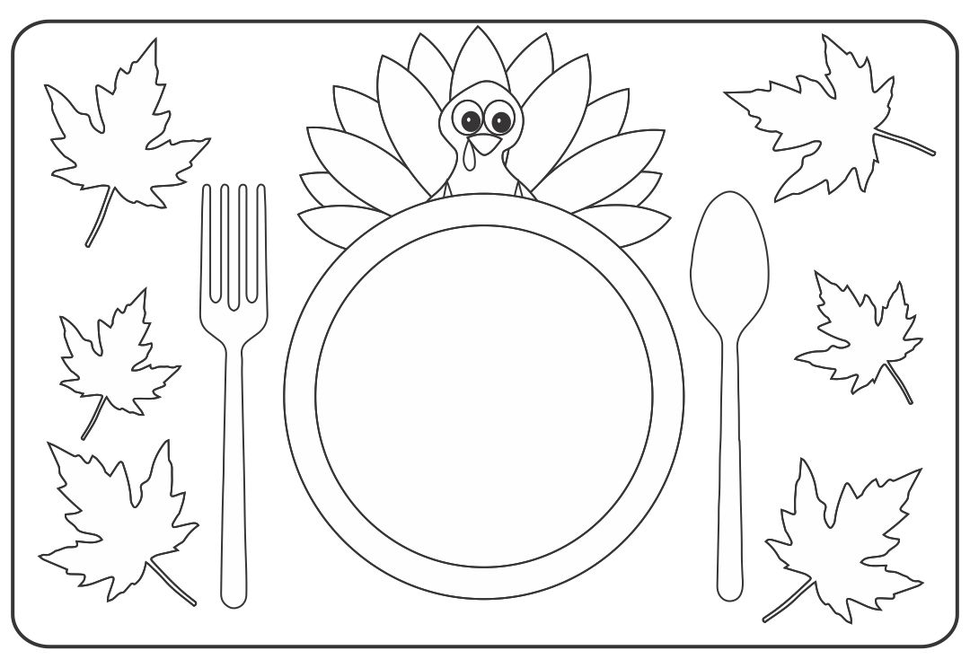 5 Best Images of Printable Thanksgiving Coloring Placemats For Toddlers ...