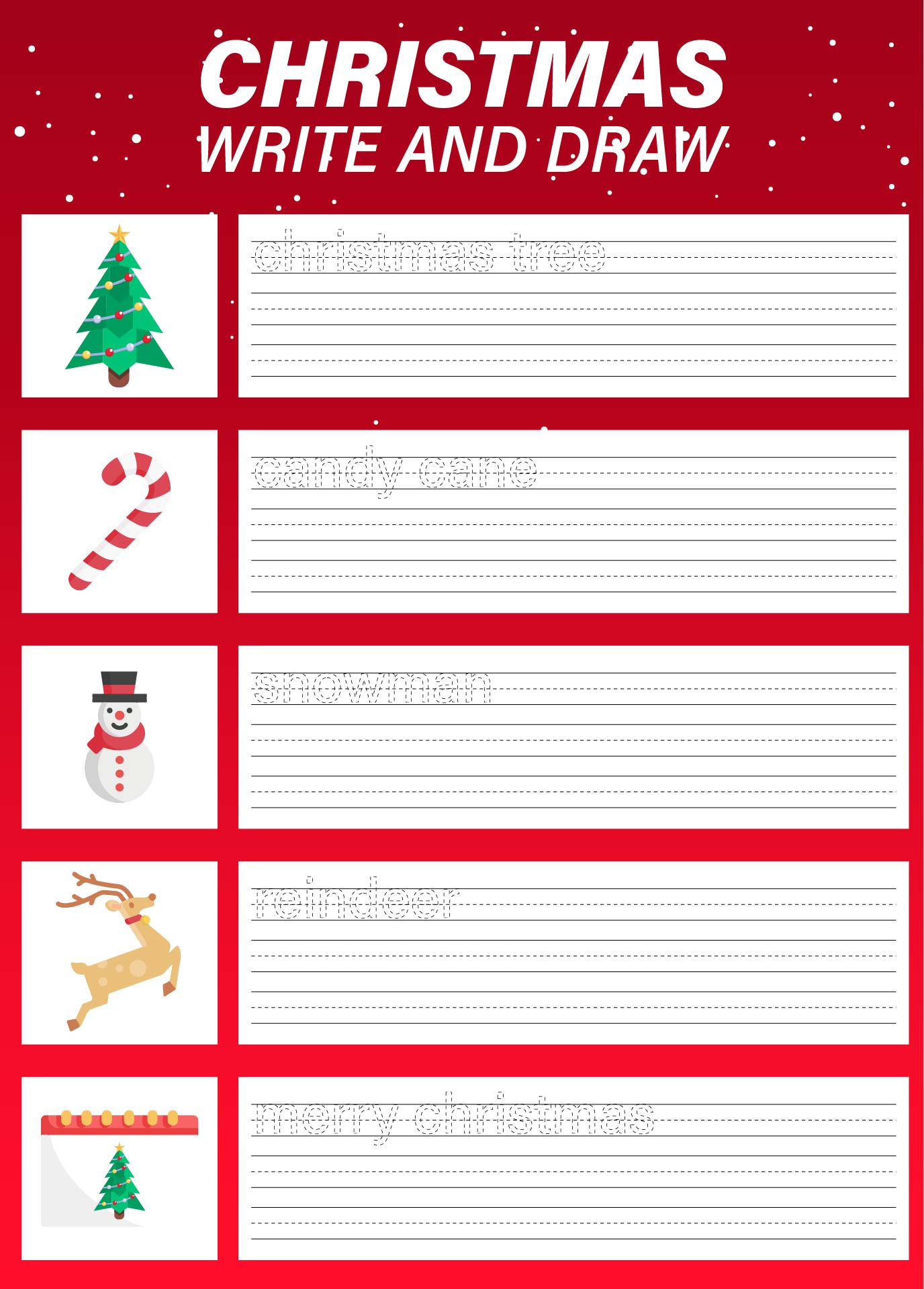 Kindergarten Christmas Activities  Printable