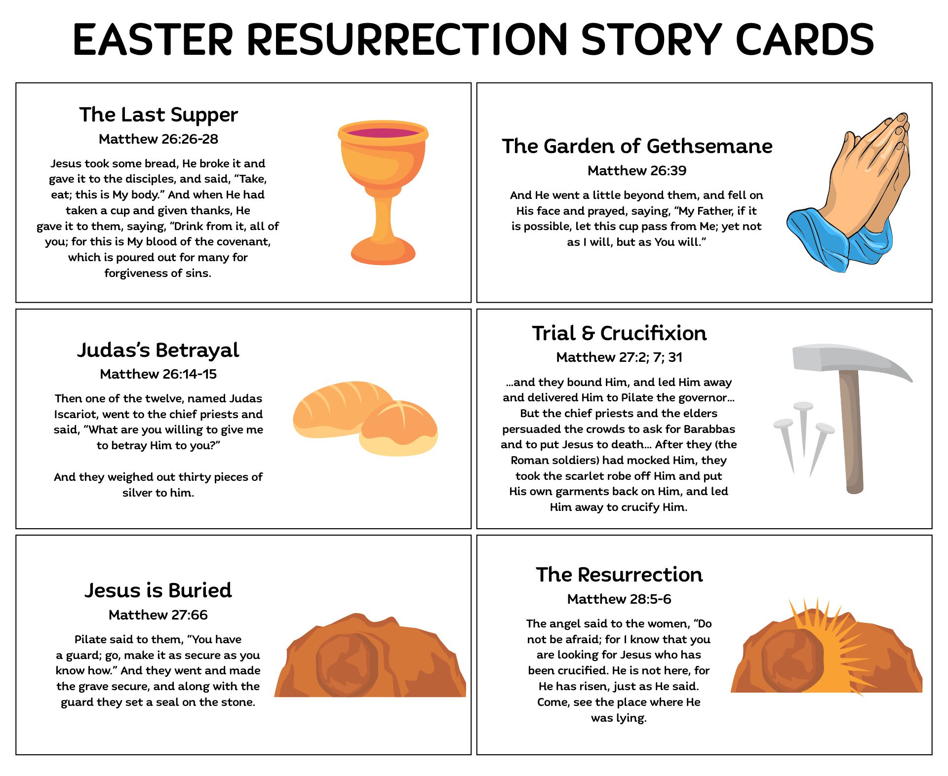 Printable Bible Easter Story Activities